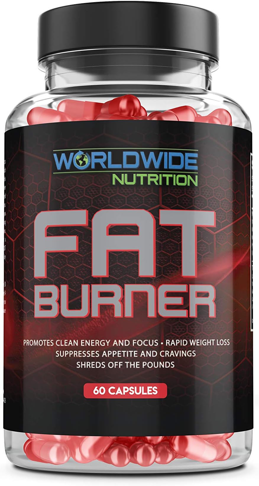 Worldwide Nutrition Thermogenic Fat Burner Pills Weight Loss Supplement - 60 Capsules