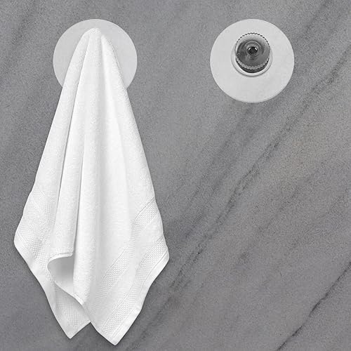 Miniatura 7 de Zerodeko Ganchos de succión de plástico resistentes, 10 ventosas de vidrio con tornillos, ganchos multiusos de PVC para cocina, baño, decoración,