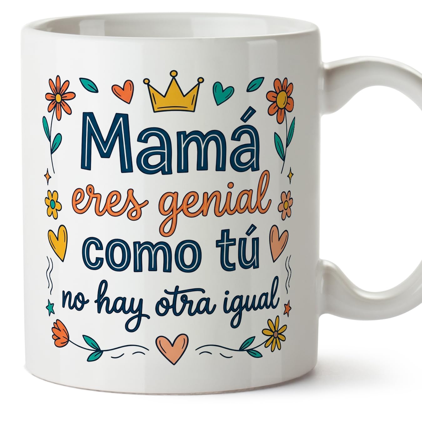 MUGFFINS Taza mamá con frase Para la mejor mamá del mundo en Español | regalo madre | 330 Ml 11 oz | Idea original para regalar | progenitores v3 — view 33
