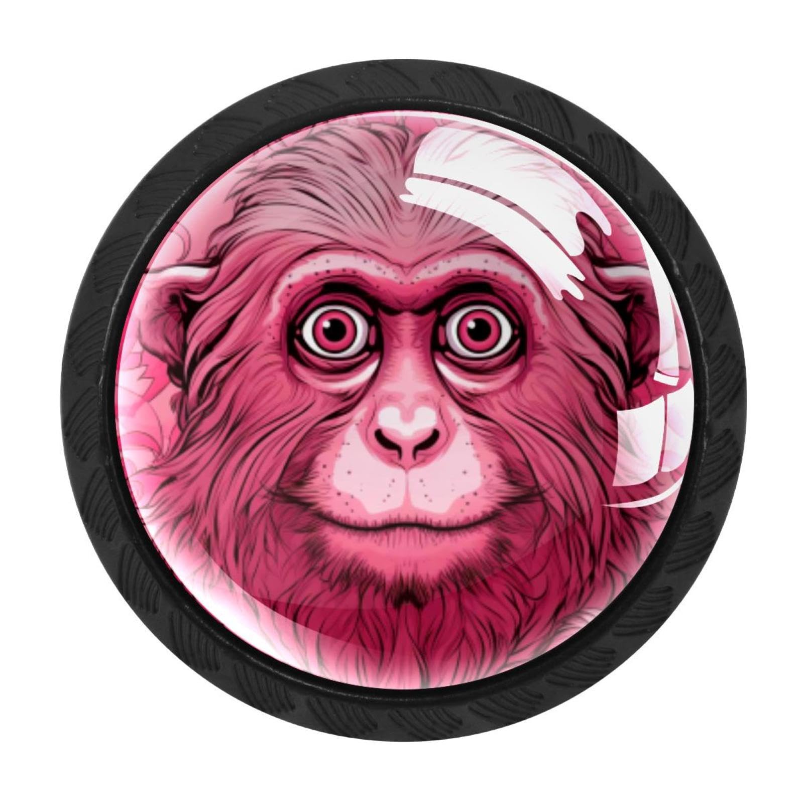 Chenzzzz Multicolored 10 4 Pack Black Pink Monkey Orangutan Cabinet Pulls Kitchen Cabinet Handles Ideal For Cabinet,Drawer,Cupboard And Wardrobe