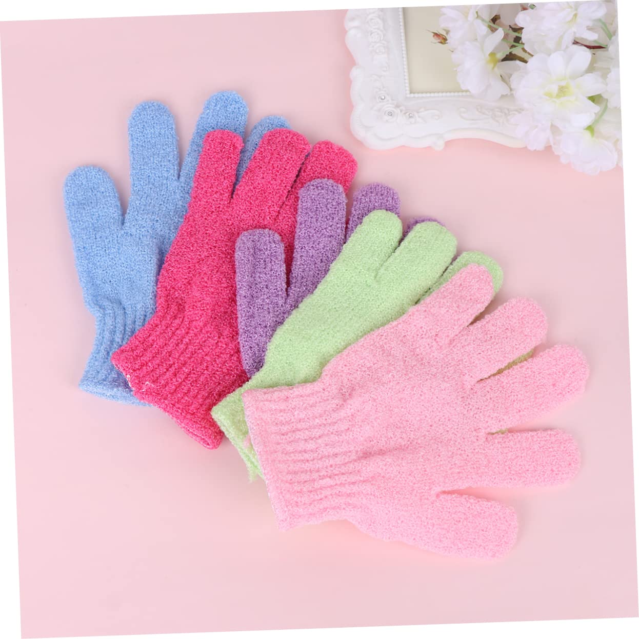 Baluue 30stücke Badehandschuhe für Peeling und Dusche Fünf-finger Körperpeeling und Rückenmassagehandschuh Strapazierfähige Duschhandtücher aus Hochwertigem Material