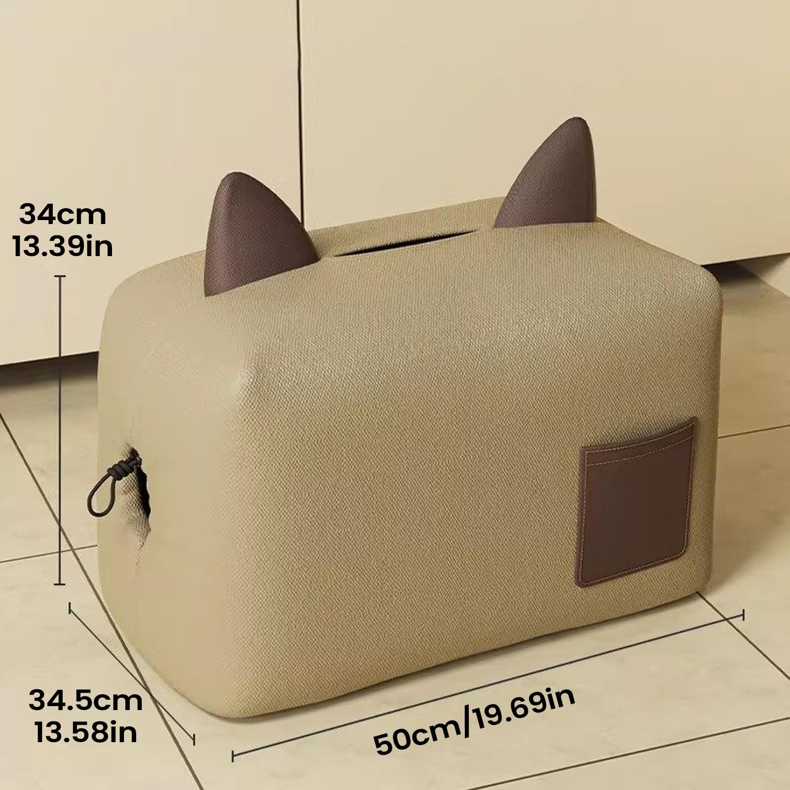 Hundekäfig-Abdeckung, 540 g, kleine Kistenabdeckung mit Kordelzug, isolierter lichtblockierender Schatten, -Transport-Sonnenschutz, wärmend, winddicht, Baumwollunterstand – für Wohnung