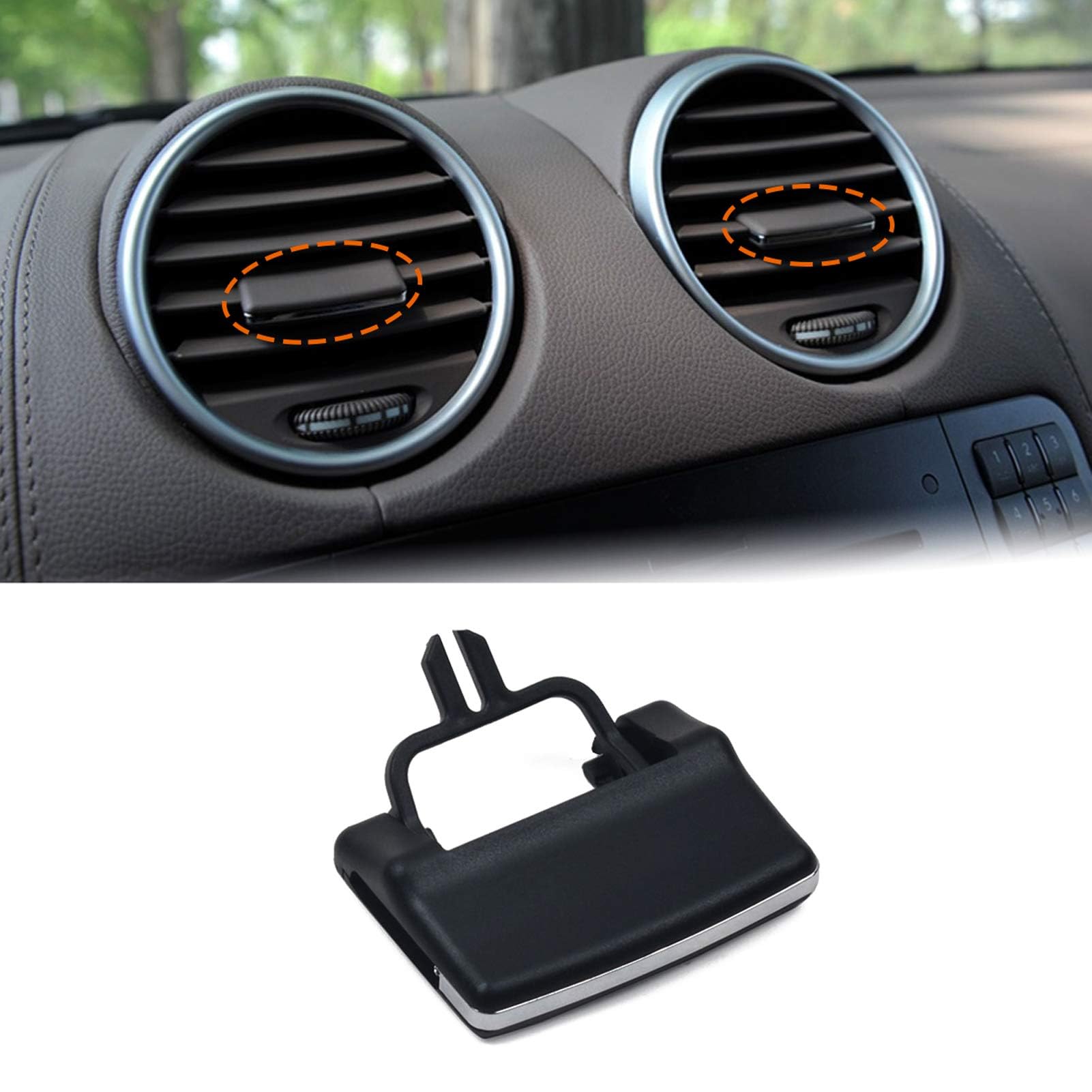 Compatible with Mercedes Benz Front Center Left Right Air Vent Clips Outlet Tabs, AC Vent Adjustment Buckle Repair for W164ML 350ML 430ML 500ML 550 2006-2011 X164GL 350GL 450 2007-2012