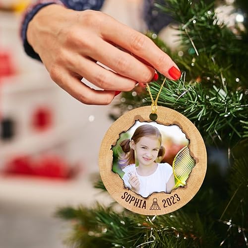 Vista 20 de Adorno de Navidad personalizado con imagen de jugador de béisbol para niños y niñas, adorno de béisbol con foto con nombre personalizado, regalos