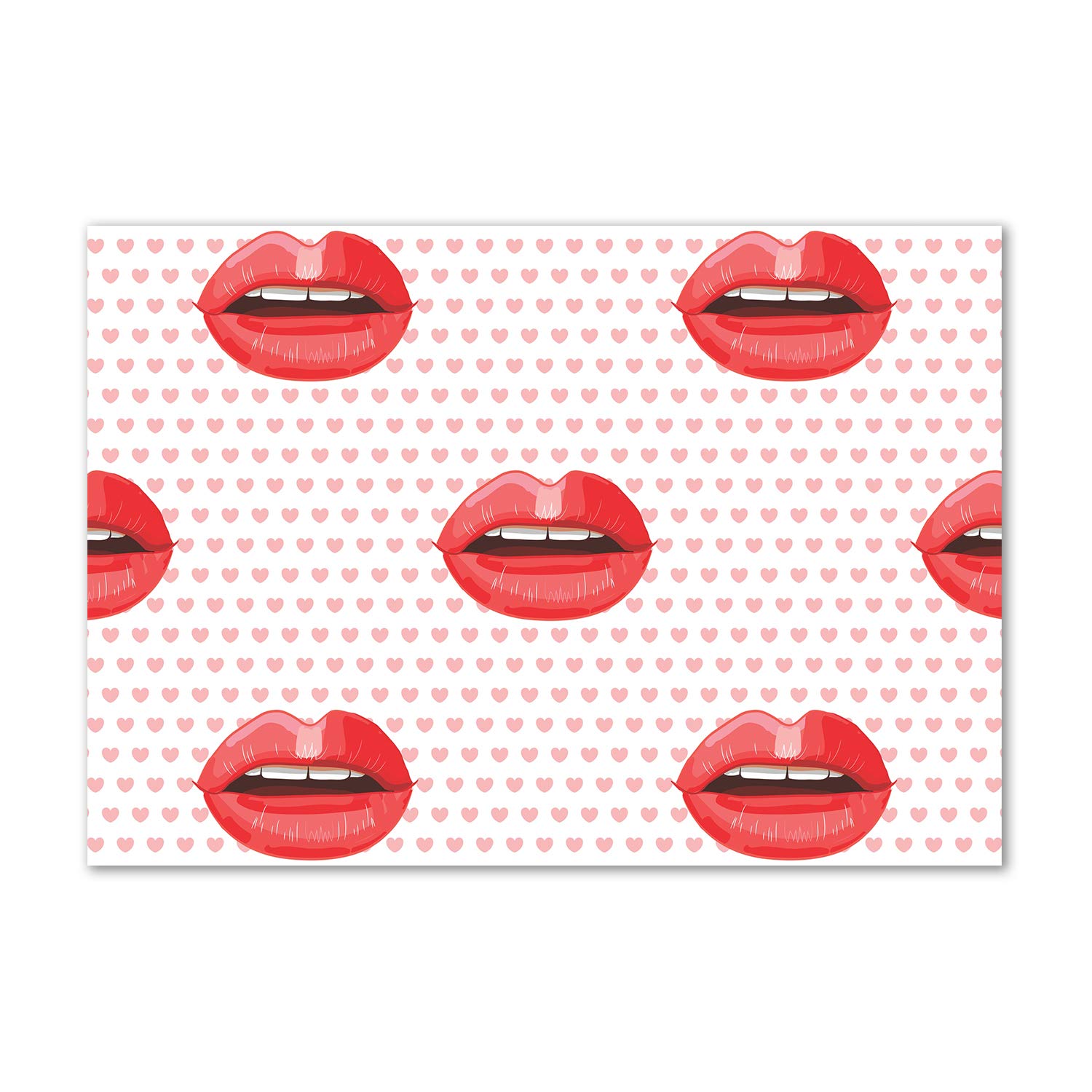 Tulup Tirages sur toile - art mural - tirages sur toile - thème d'image - 100x70 cm - Divers - Rouge - Lèvres Rouges