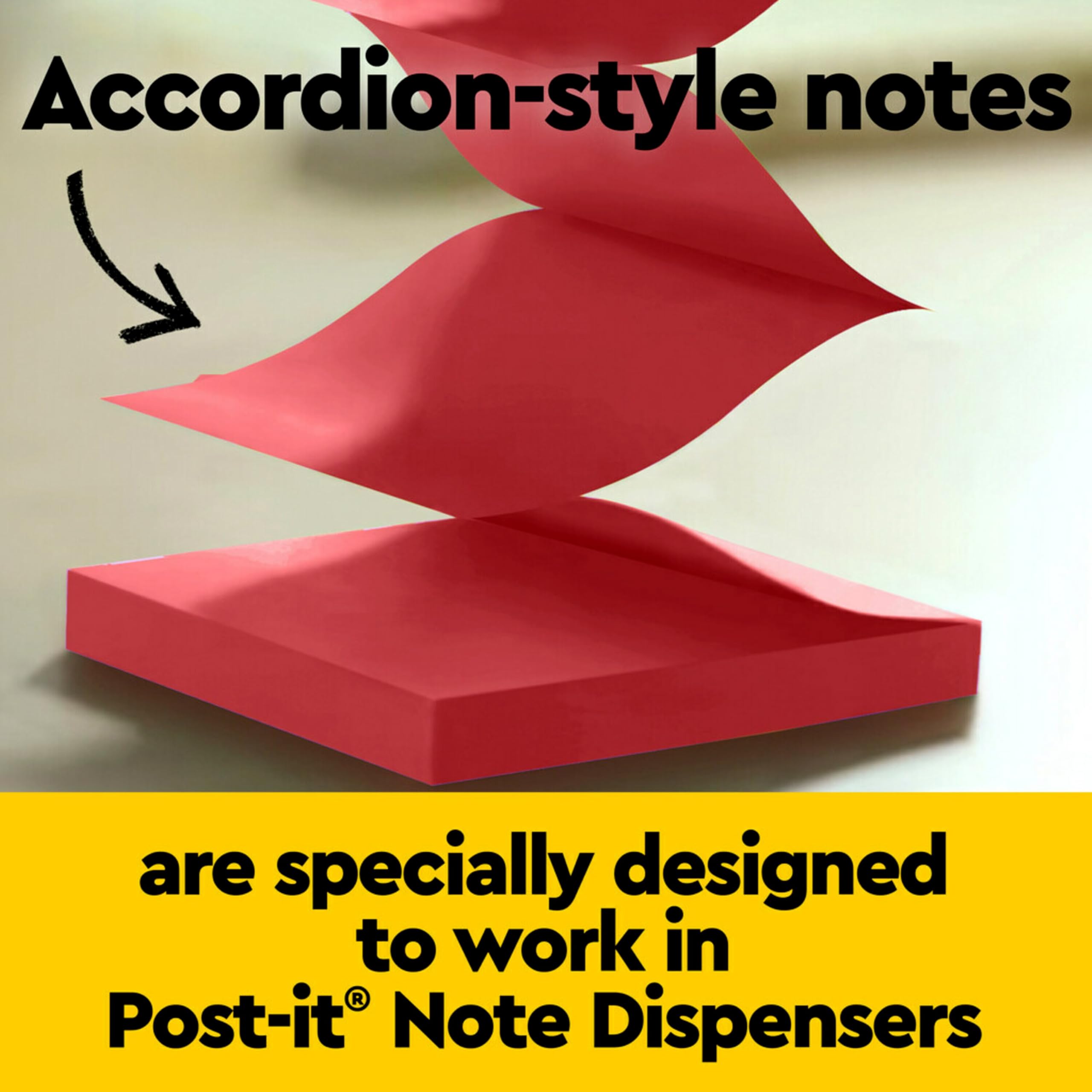 Post-it Super Sticky Dispenser Pop-Up-Notizblöcke, 18 Haftnotizblöcke, 1620 Blatt, 7,6 x 7,6 cm, 2 x Haftkraft, Schul- und Bürobedarf, Verwendung mit Post-it Notizspendern, Playful Primaries