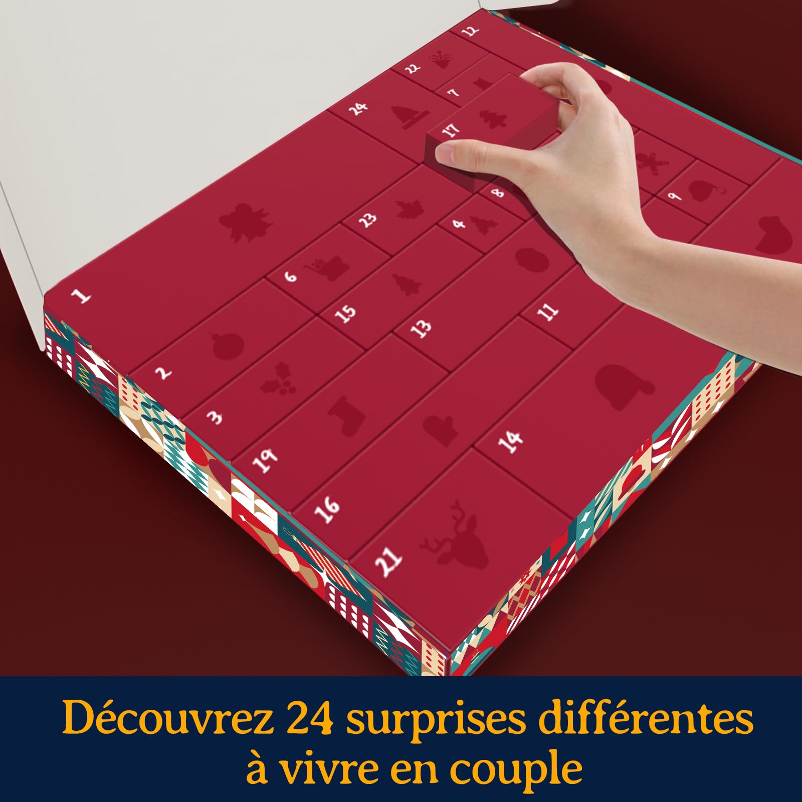 HBABY Coffret cadeau Saint-Valentin Coffret cadeau d'anniversaire sensuel Coffret découverte de 24 jouets pour adultes Collection Surprise intime Conçu pour les couples, les hommes et les femmes