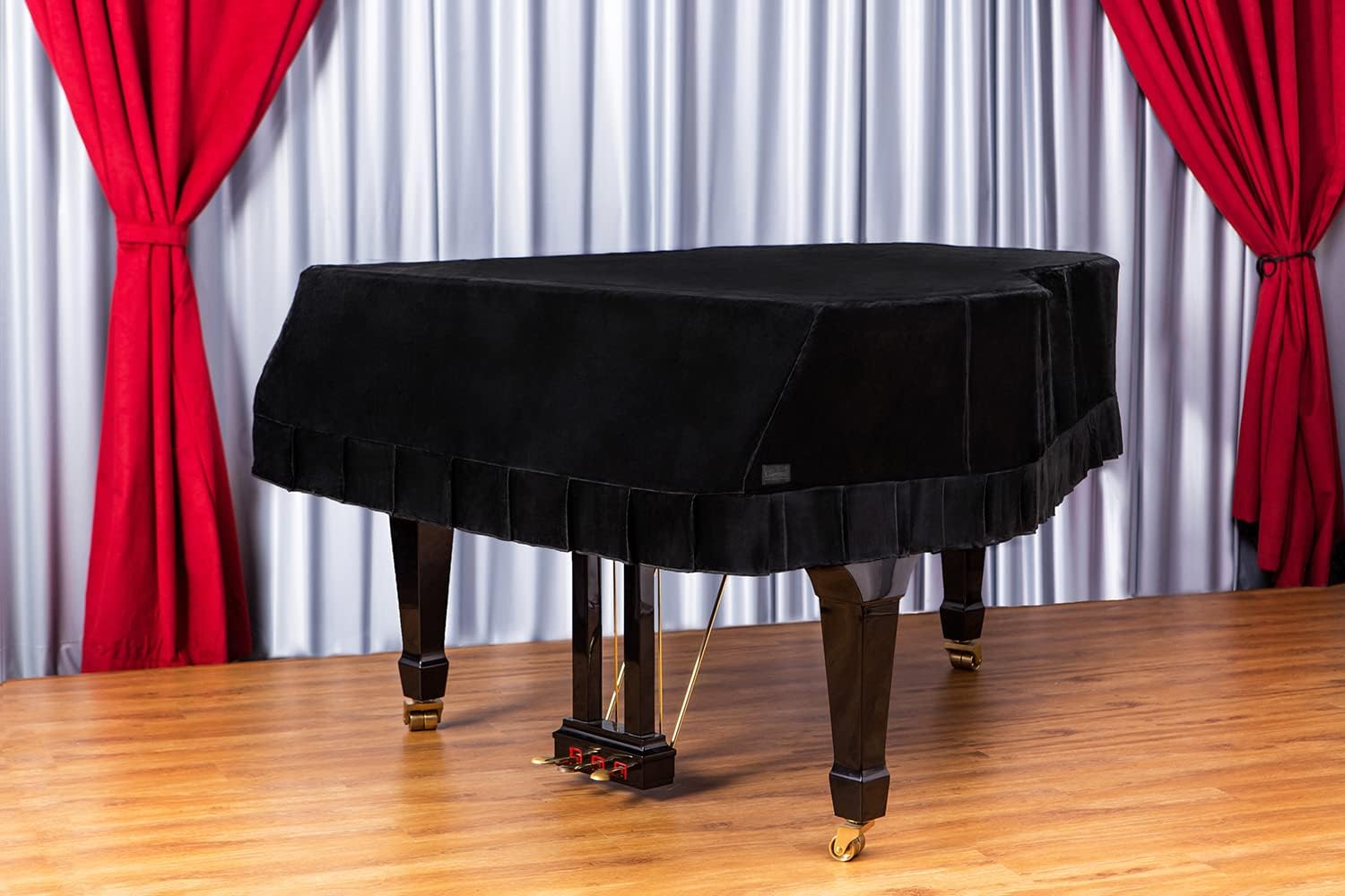 Clairevoire Grandeur: Premium Velvet Grand Piano Cover for Yamaha GC2, 5 feet 8 inches (174cm) | Handcrafted | Luxury-grade Velvet | Anti-dust/blemish/scratch | Climate Protection | Black