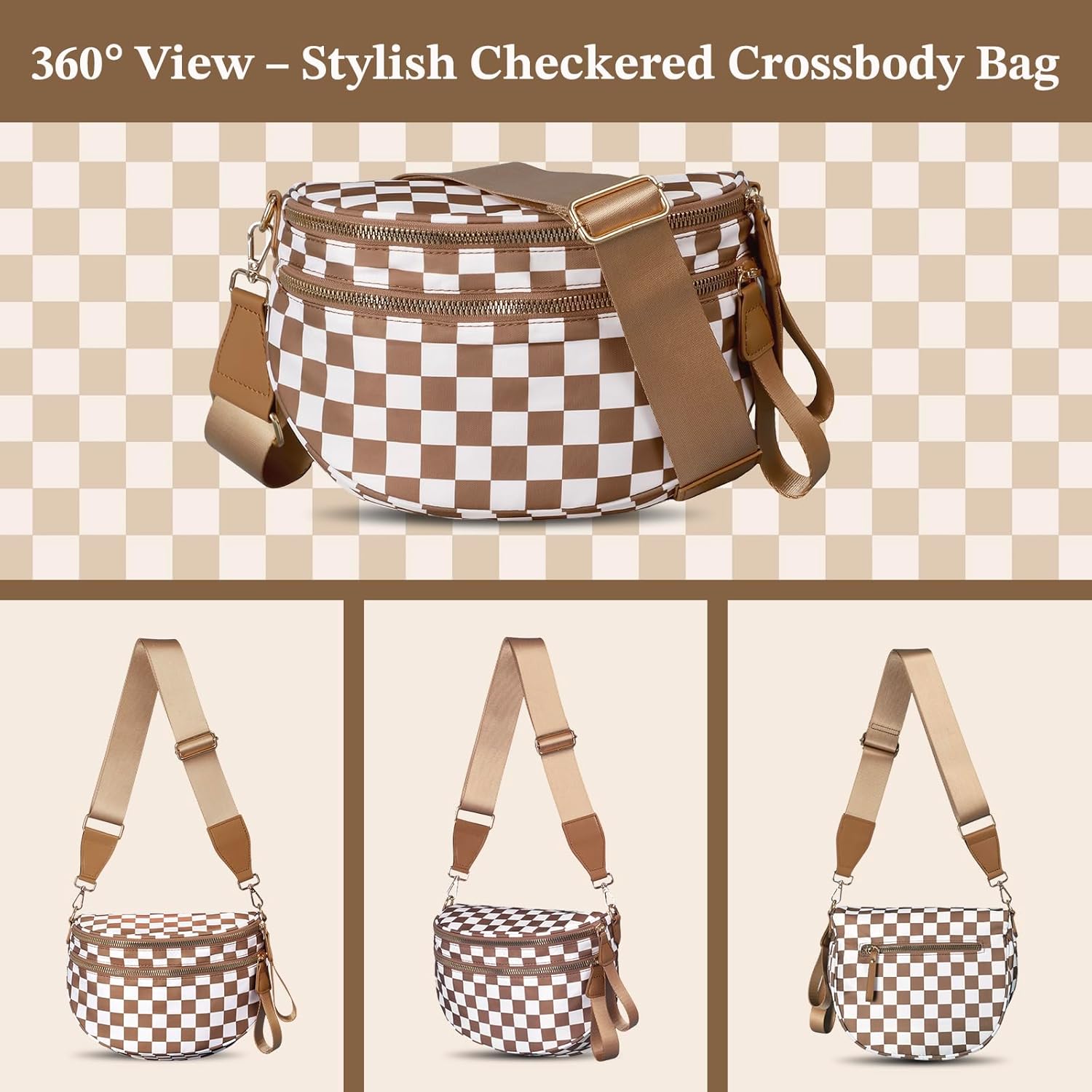 Comfort Nylon Crossbody Bag, Casual Shoulder Handbag Wallet, Soft Convenient Bum Bag Fanny Packs Belt Purse for Women