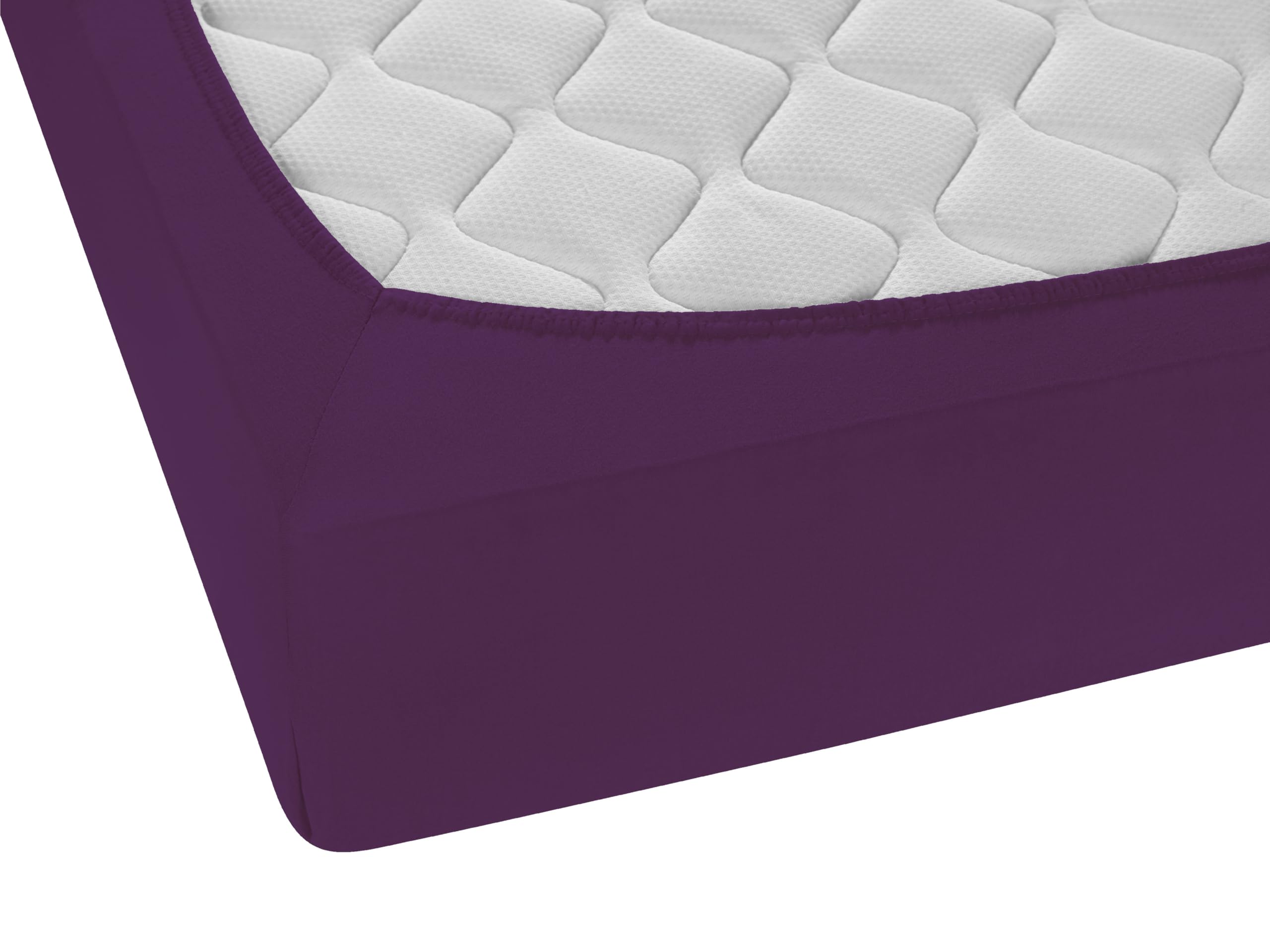 biberna Feinjersey Spannbettlaken 180x200-200x200 cm Flieder | 100% Baumwolle Spannbetttuch für Doppelbetten | Atmungsaktiv, Bügelfrei & mit Rundumgummizug | Oeko-TEX Zertifiziert | Modell 0077144