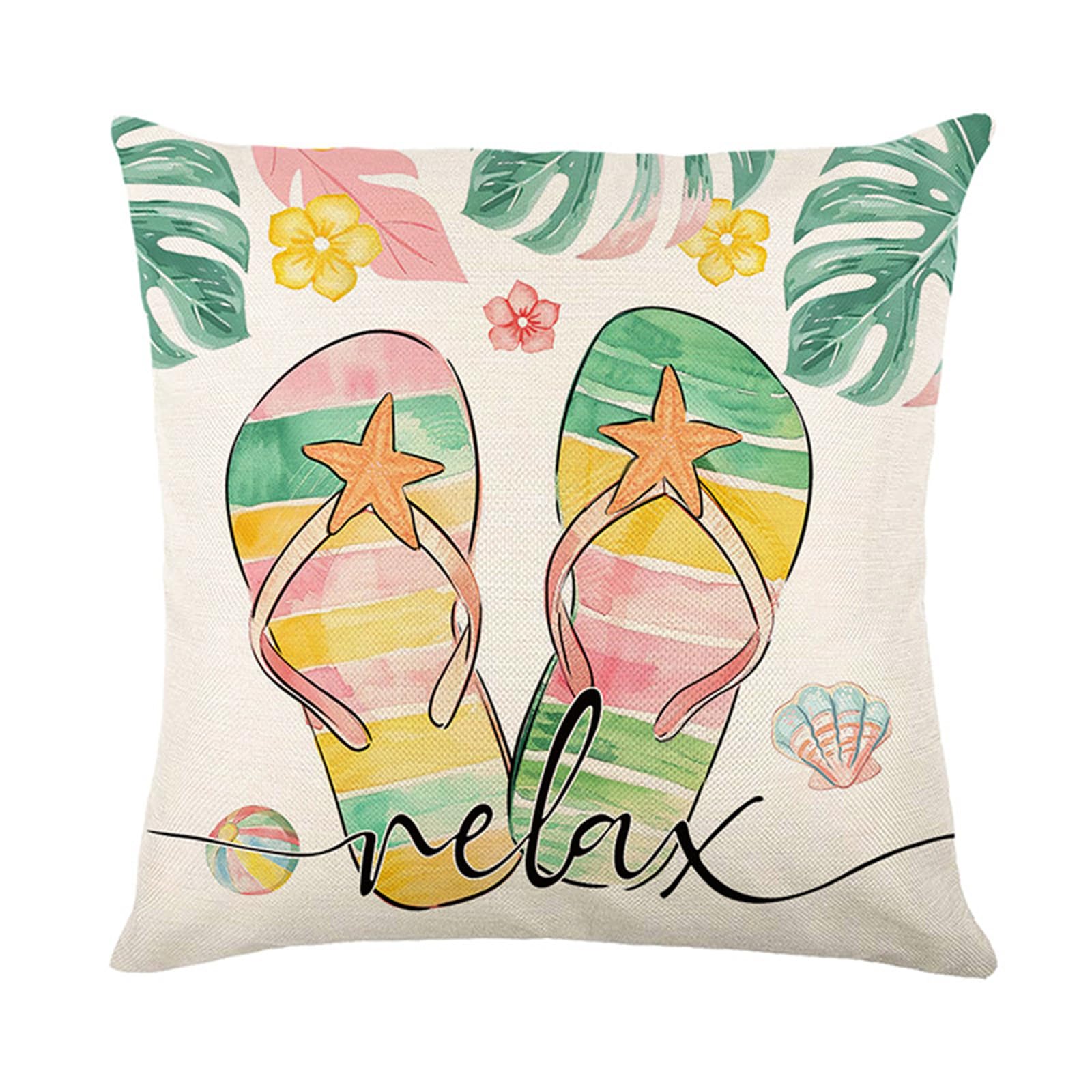 Jazuaiao Summers Cushions Covers 45x45cm Pillowcase Throw Pillow Covers for Home Bedroom Sofa Couch Decoration Pillow Case
