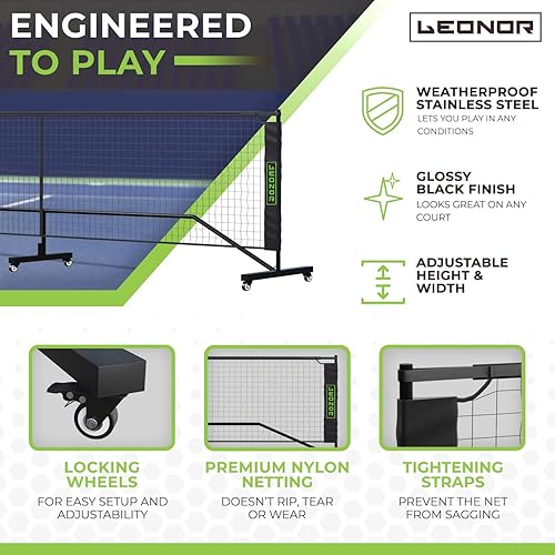 Miniatura 5 de Juego de red de pickleball  Marco de metal y tamaño reglamentario de 22 pulgadas  Patente pendiente  Mejor bola de pepinillo, bádminton, red de