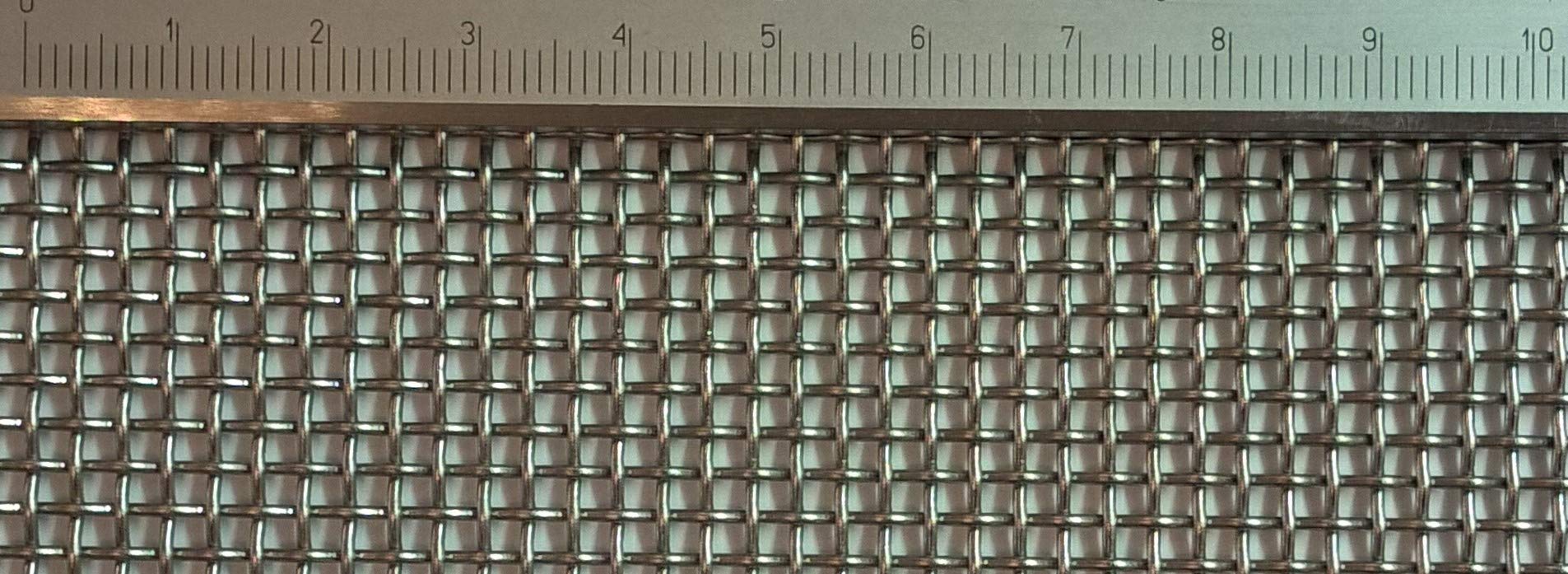 Generisch Edelstahl-Drahtgewebe, 1 mm Drahtstärke, 2 mm Maschenweite, 1m x 50cm, Silber