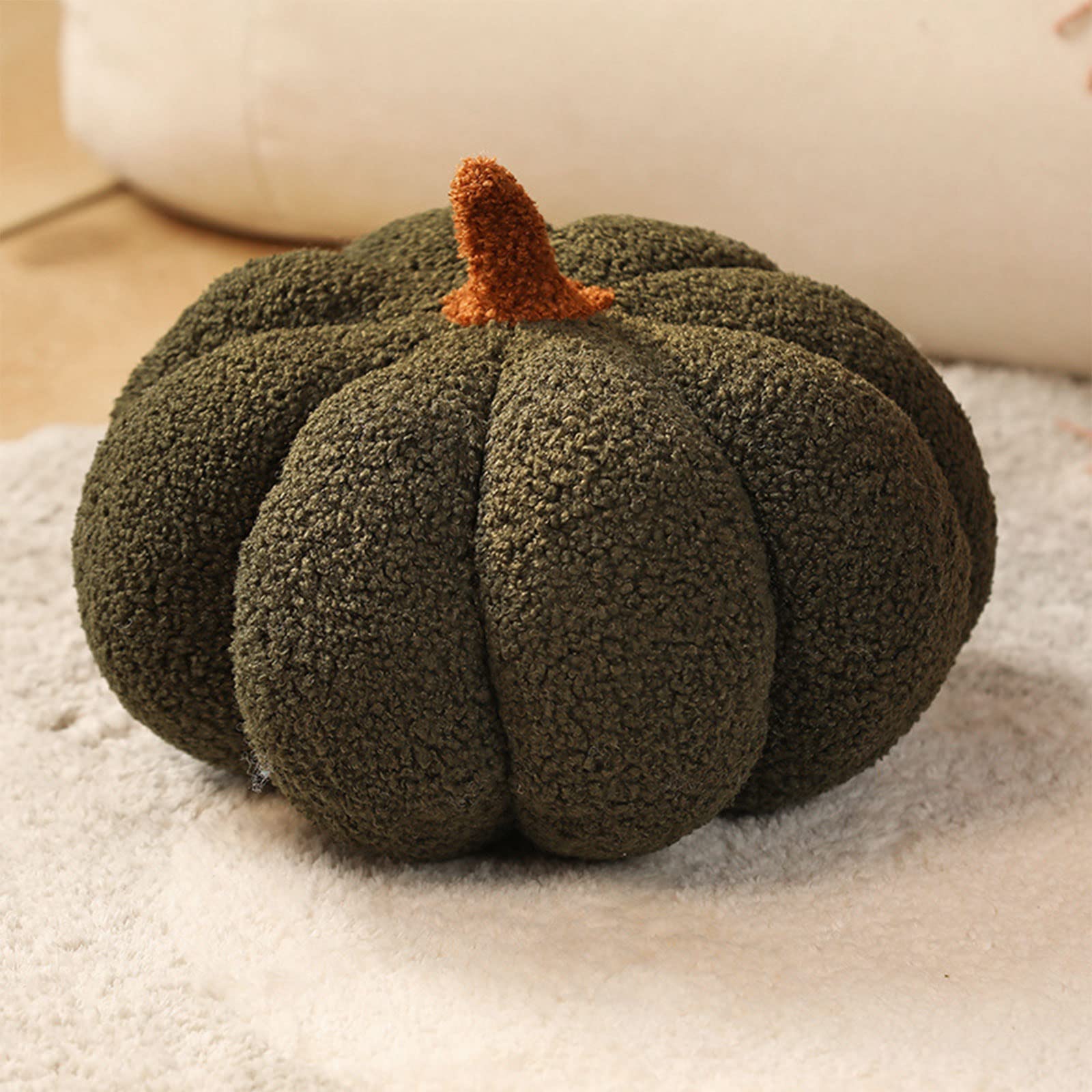 Mokoggiri Fluffy 8 inch Halloween Pumpkin Plush Toys Soft Pumpkin Throw Pillow Gifts for Home Decoration Party Favors 11/14