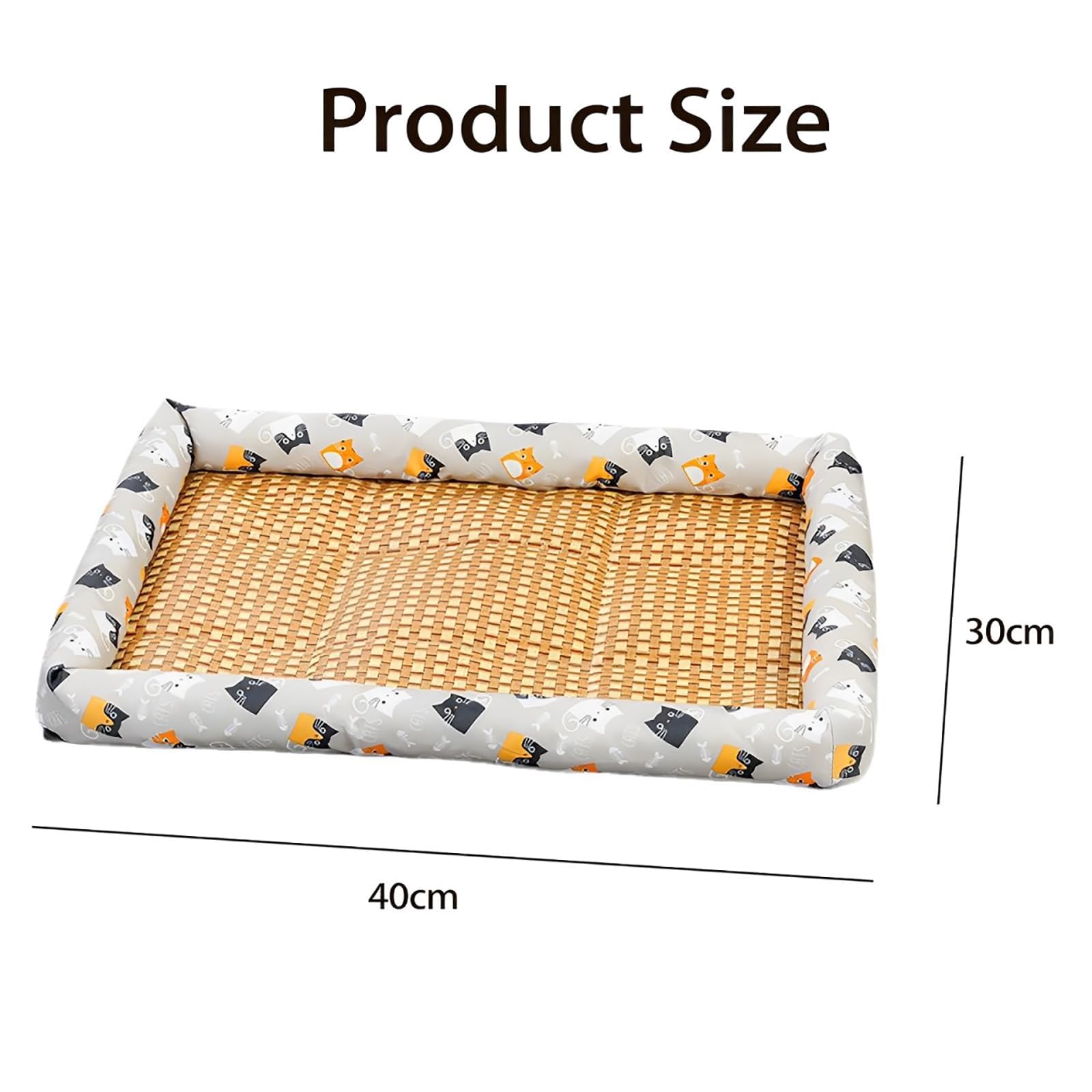 سرير تبريد للحيوانات الاليفة من اكسسبرينج، بساط تبريد ناعم للكلاب مع قماش اوكسفورد جيد التهوية، بساط تبريد للحيوانات الاليفة للقطط الصغيرة والكلاب، وسادة ثلج صيفية تمتص الرطوبة بسرعة (40 × 30 سم)