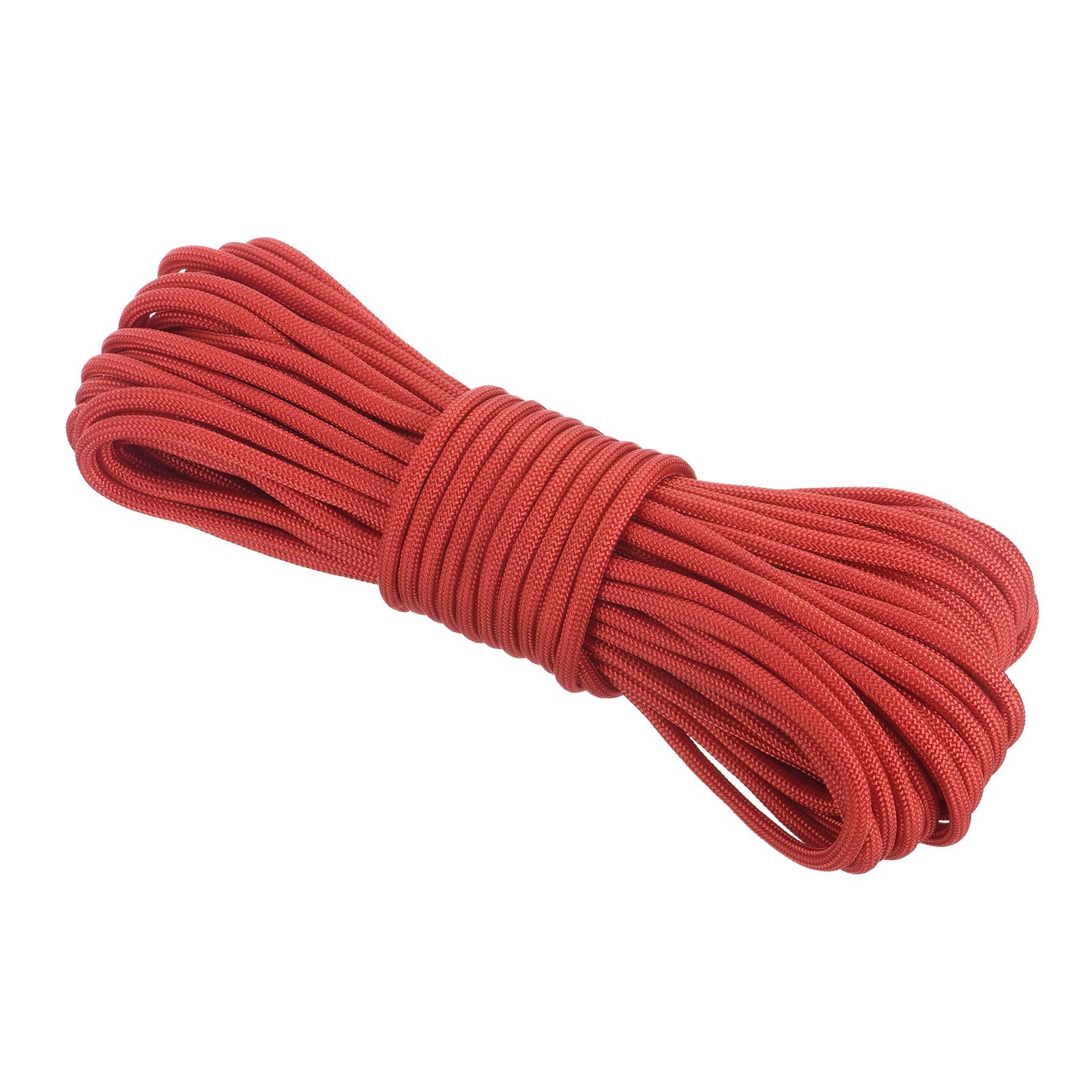 Rebower 550 Paracord Rope 15m, 4mm Thin Paracord Nylon Cord 7-Strand Core [for Tent Camping Outdoor Gear] - Red