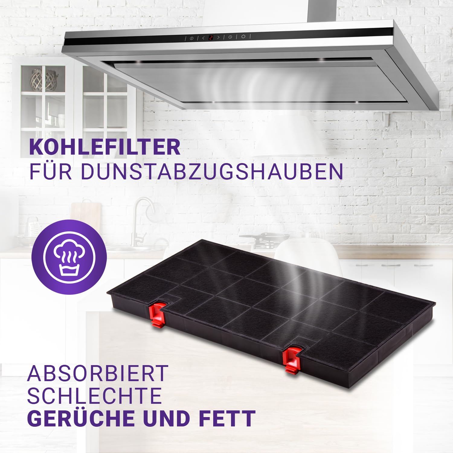 Viоks.pro 4x Carbon Filter Dunstabzugshaube Ersatz für AEG 9029801207