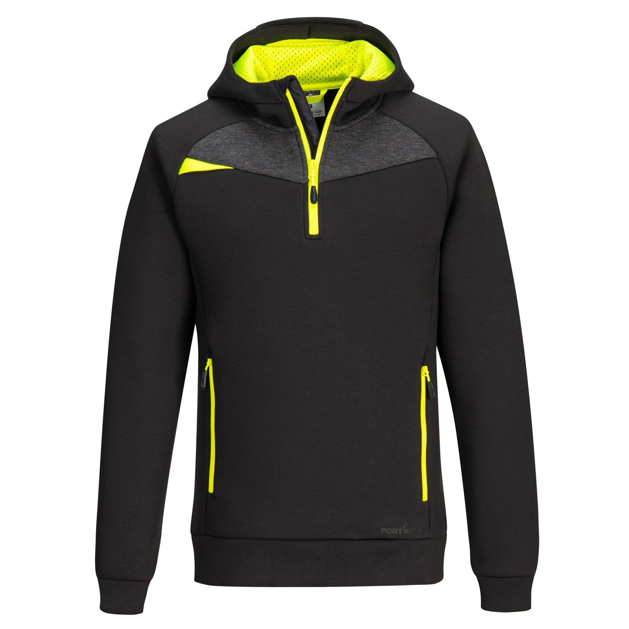 Portwest Black Dx467 Quarter Zip Hoodie