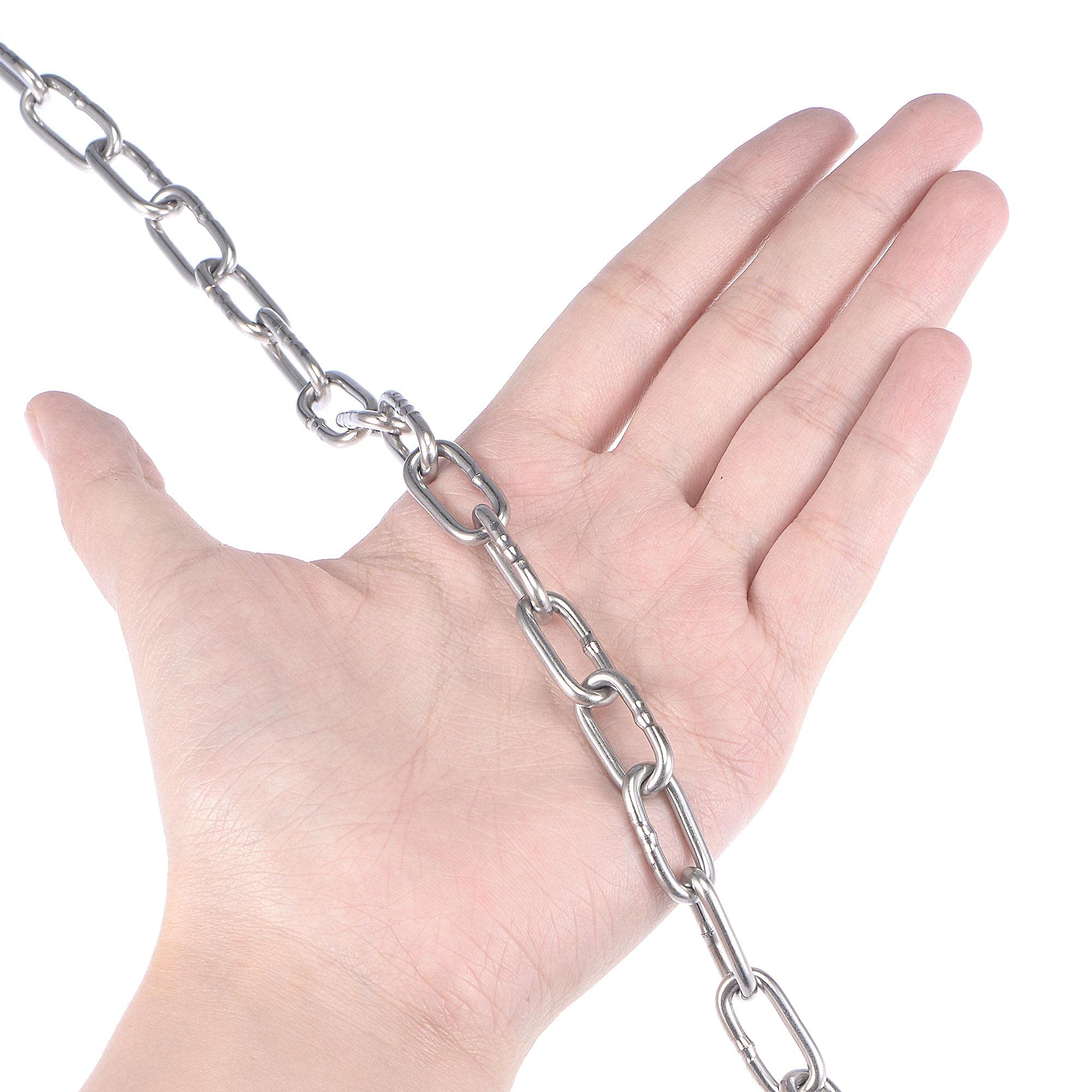 uxcell Proof Coil Chain 5 Meter 2.5mm Thick, Zinc Plated 304 Stainless Steel for Clothes Hanging Guardrail 3