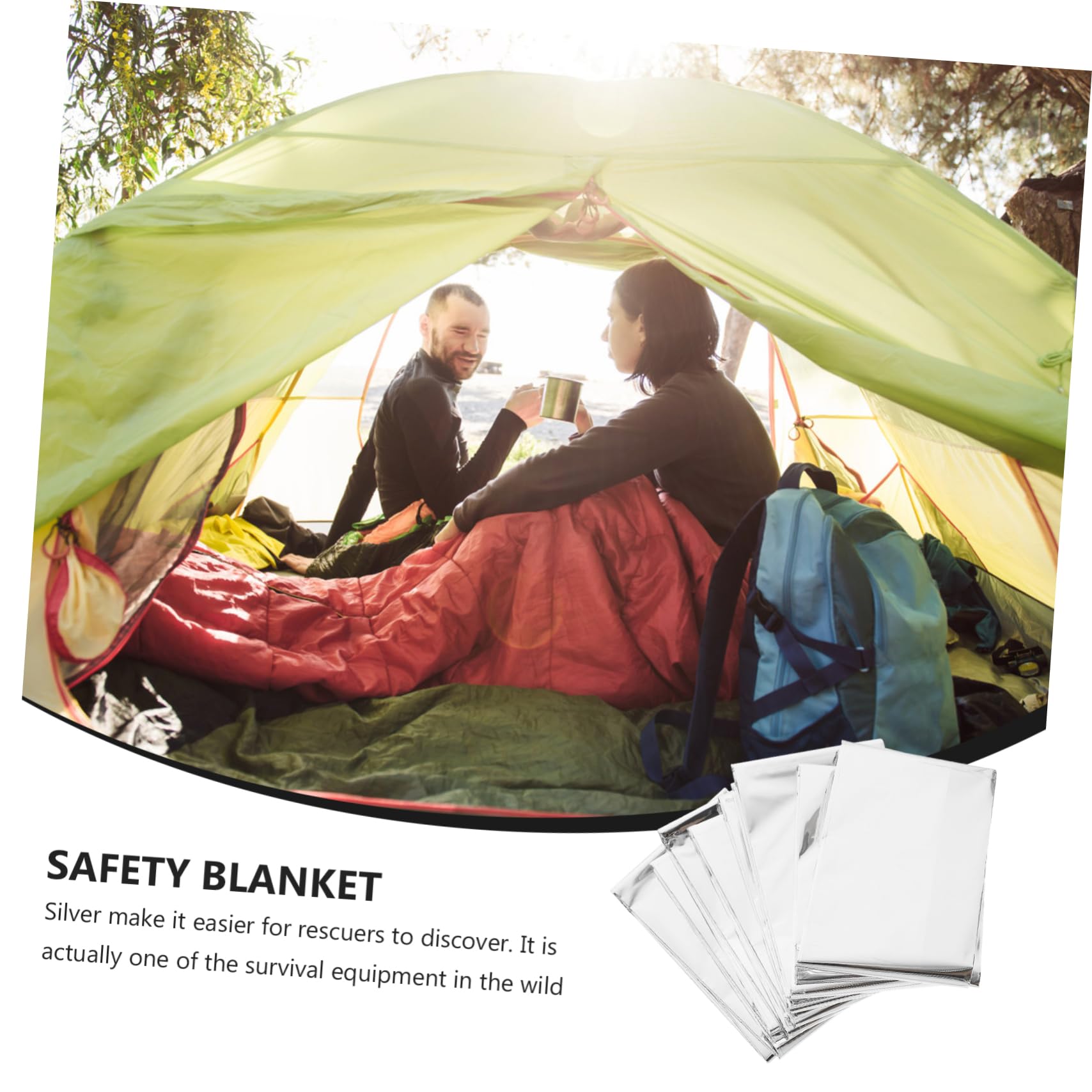 GOOHOCHY 1pc Insulation Emergency Blanket Thermal Blanket Outdoor Space Blanket Warm Blanket Oversized Throw Blankets Emergency Blankets Insulation Blankets Foil Rescuing Blanket The Pet