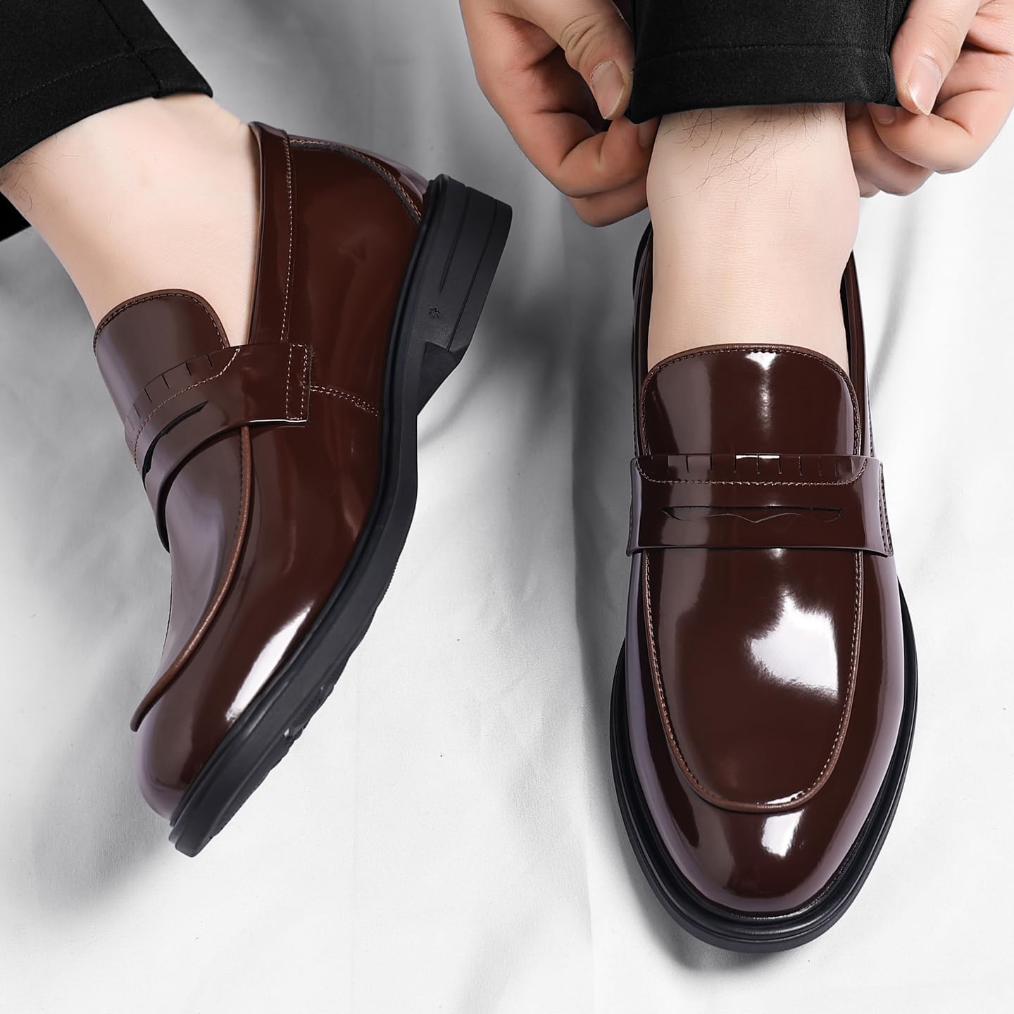 Mocassini Eleganti da Uomo Slip On per Ufficio, Matrimonio, Formale e Casual