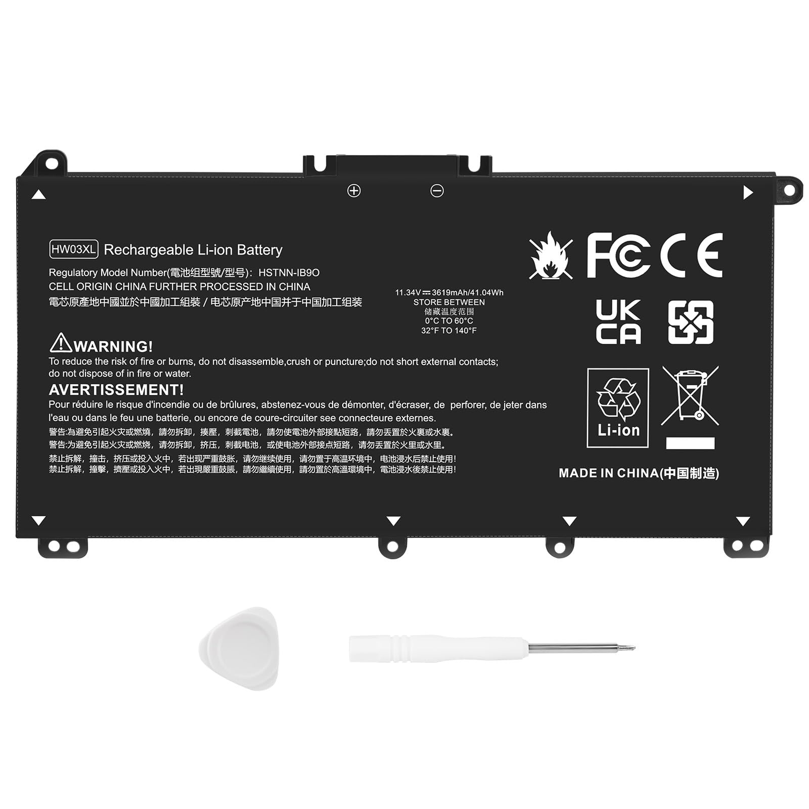 ASUNCELL HW03XL Batterie d'ordinateur Portable pour HP 255 470 G8, HP 240 245 250 255 G9 Series, Pavilion 15-EG 15-EG0000 15-EH 15-EH0000 17-CP 17-CP0000 17Z-CP0000 17-CN Series, 11.34V/41.04Wh