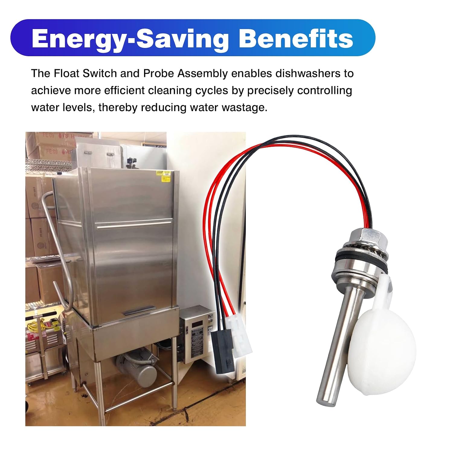 00-289121 Float Switch and Probe Assembly Compatible with Hobart Dishwashers