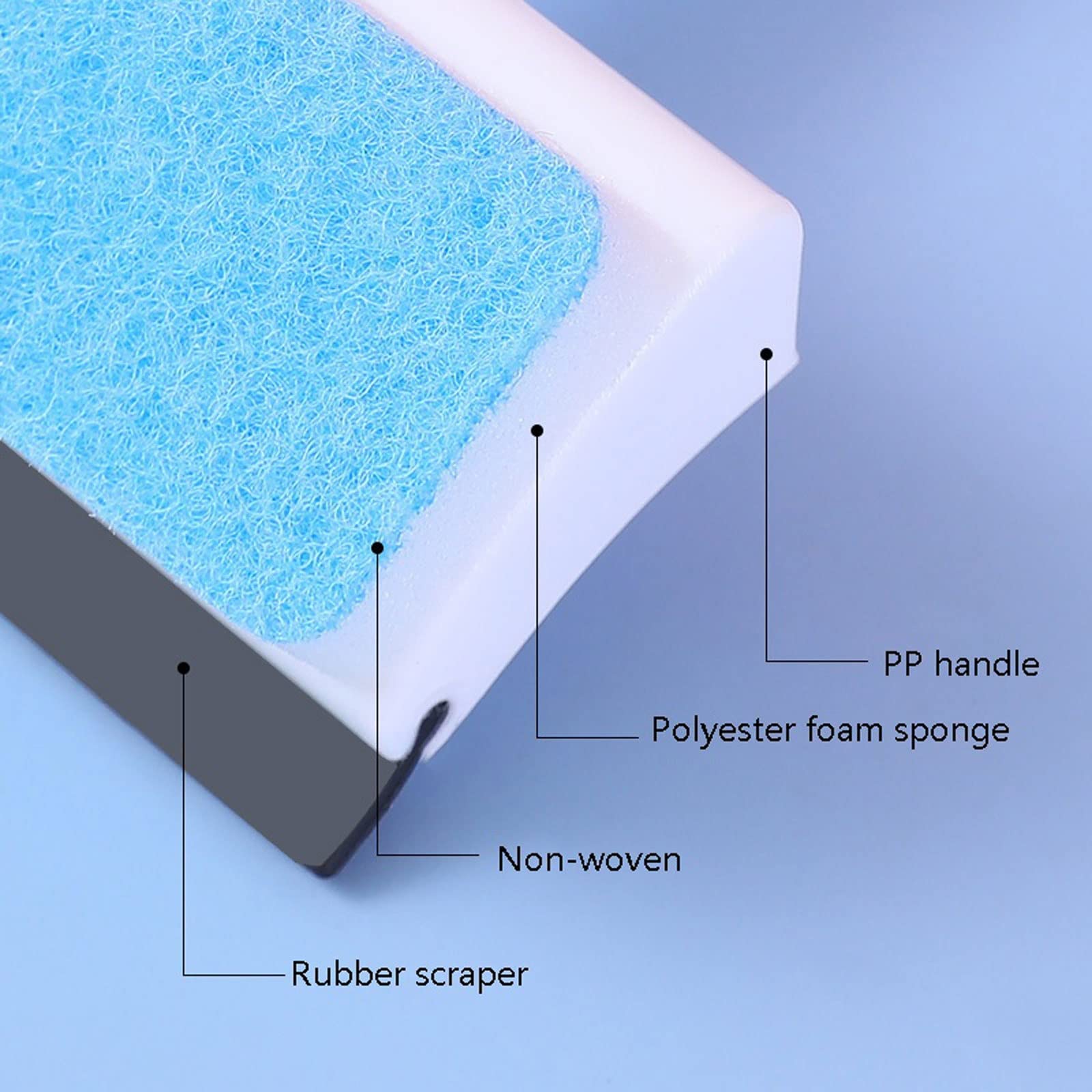 Rasquetas para Ducha, Rascador de limpiaparabrisas Esponja Doble Cara Azul for Ducha