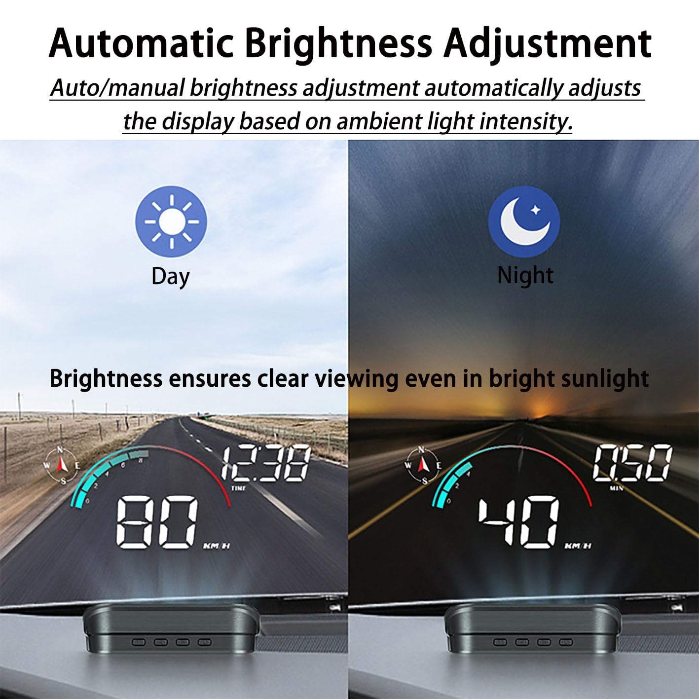 Auto HUD Head Up Display Dla Jeep Grand Cherokee L 2021-2025, Head Up Display Auto HUD Wodoodporny wyświetlacz cyfrowy przedni
