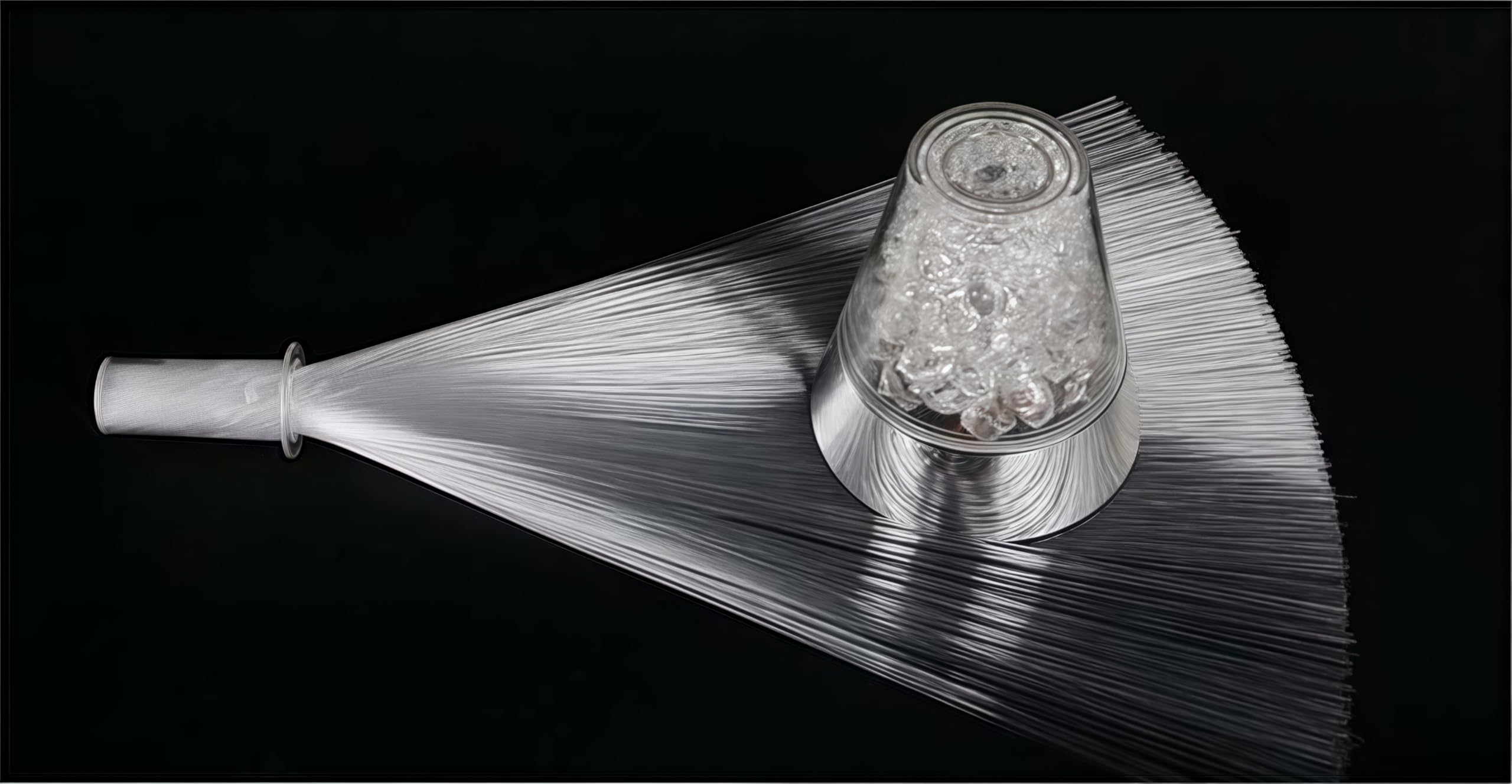 Lampe optique en fibre optique avec cristaux à changement de couleur Veilleuse LED Glacier pour fêtes et occasions spéciales