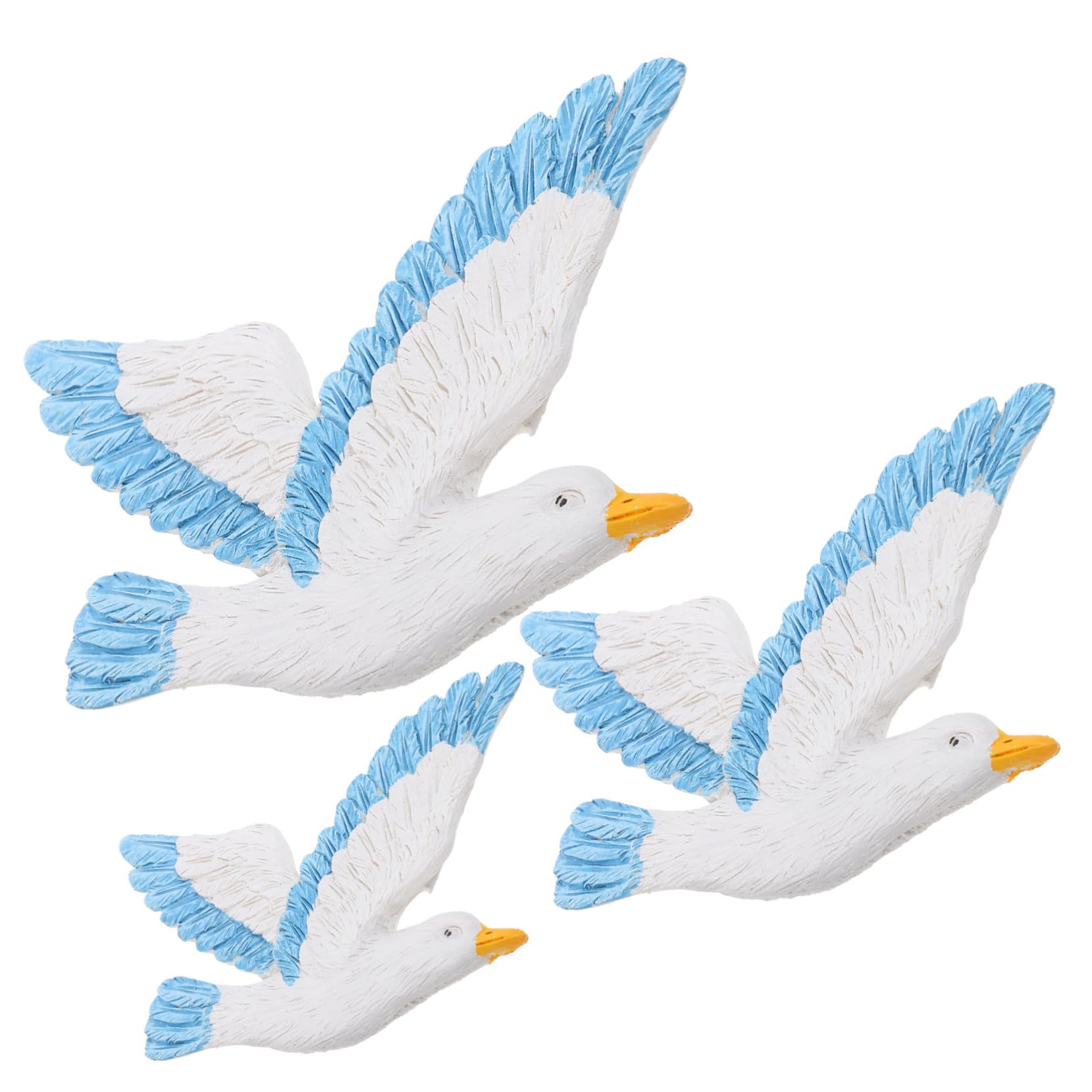 SOIMISS 3pezzi Gocce Di Uccelli Appese in Resina Blu Destra Gabbiani Da Parete Ciondolo Creativo Per Casa Per Pareti Soffitti Alberi