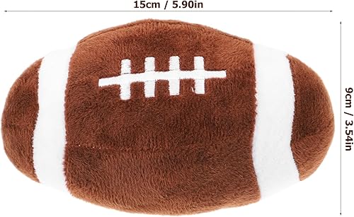 Miniatura 2 de LUOZZY Juguete de peluche con forma de rugby para masticar, juguetes de fútbol para perros, juguetes interactivos para perros, juguetes deportivos