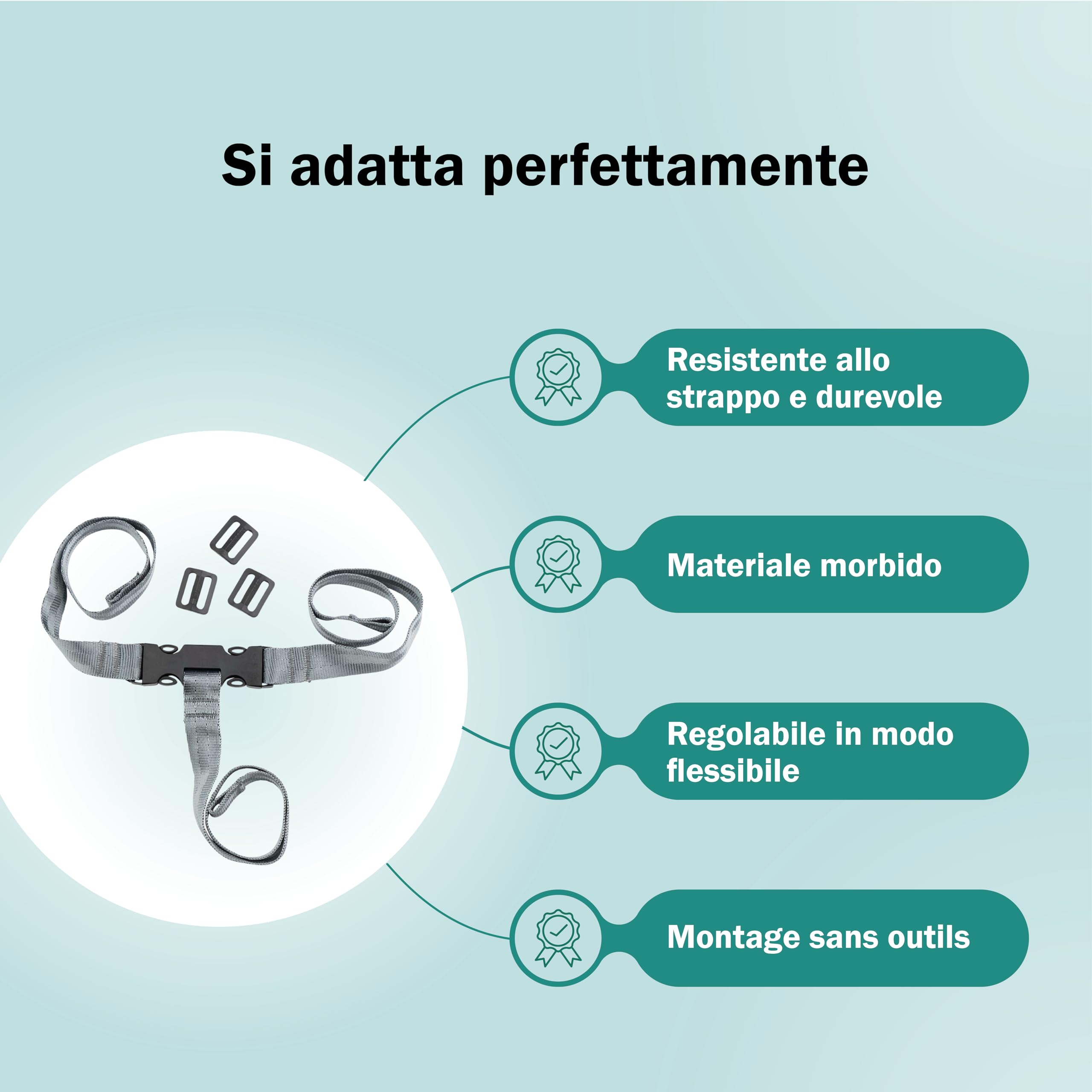 Cintura Seggiolone compatibile con IKEA ANTILOP Cinghie Sicurezza a 3 Punti Accessori Ricambio