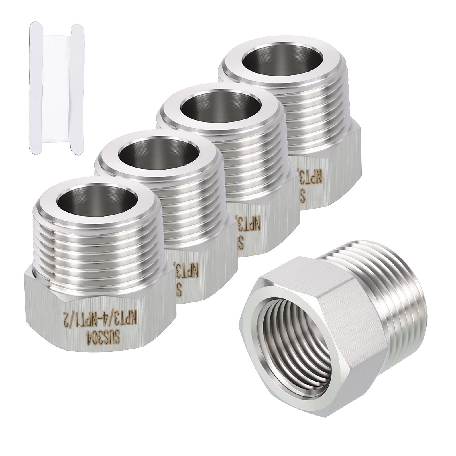 Adaptateur hexagonal NPT anti fuite inox 304 pour tuyau de jardin