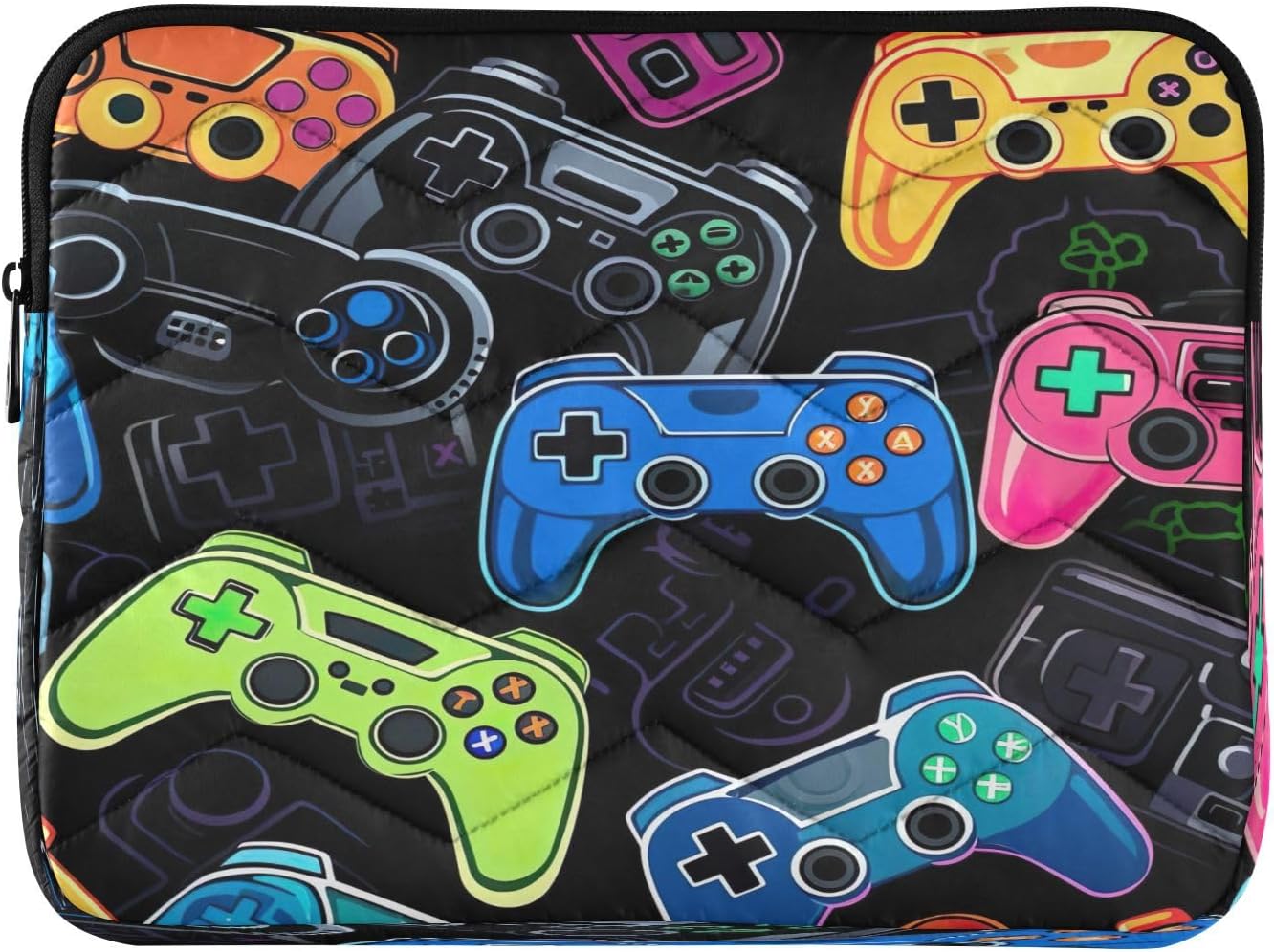 Cartoon Game Controllers Laptop Sleeve 14 Inch Shockproof Protective Laptop Case Briefcase Carrying Case Computer Bag for Notebook, Tablet