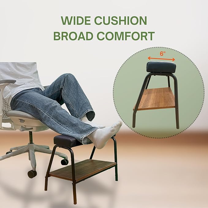 Reposapiés de Doble Escalón para Escritorio, Otomano Versátil miniatura 3