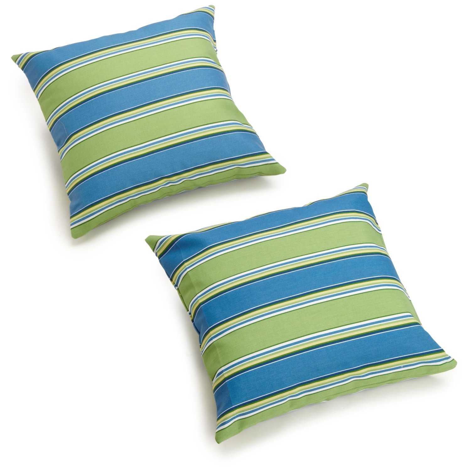 Blazing Needles 9910-S2-REO-29 Outdoor Throw Pillows (Set of 2), 17", Haliwell Caribbean