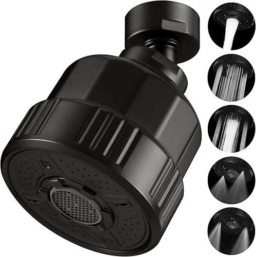 Miniatura 1 de Accesorio rociador de grifo, cabezal de grifo de fregadero de cocina con 2 juntas de bola, aireador de fregadero giratorio, 4 modelos de