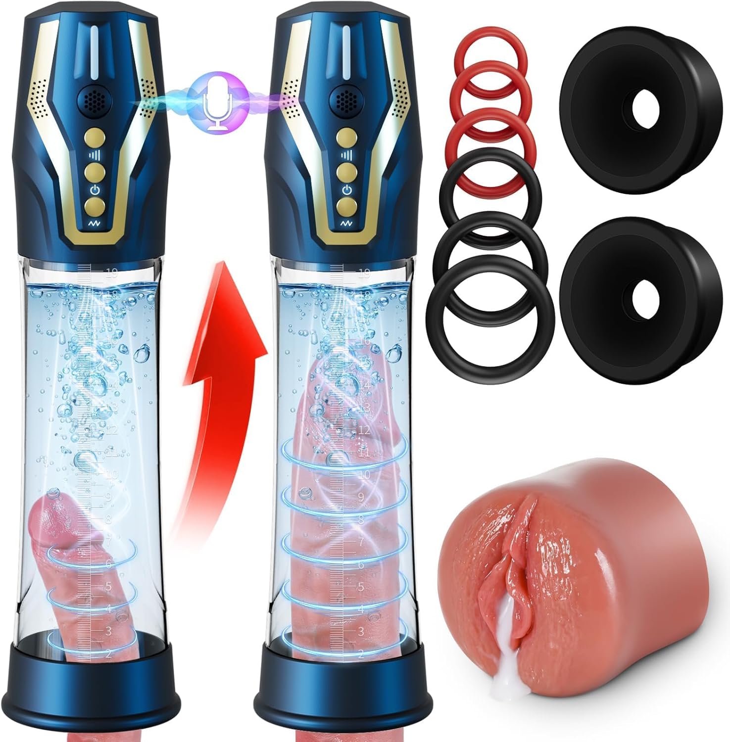 2026 Pump Penile Vacuum, 4X Suction & Pumping Training Device, Bigger & Harder & Longer (Black 1) SE96