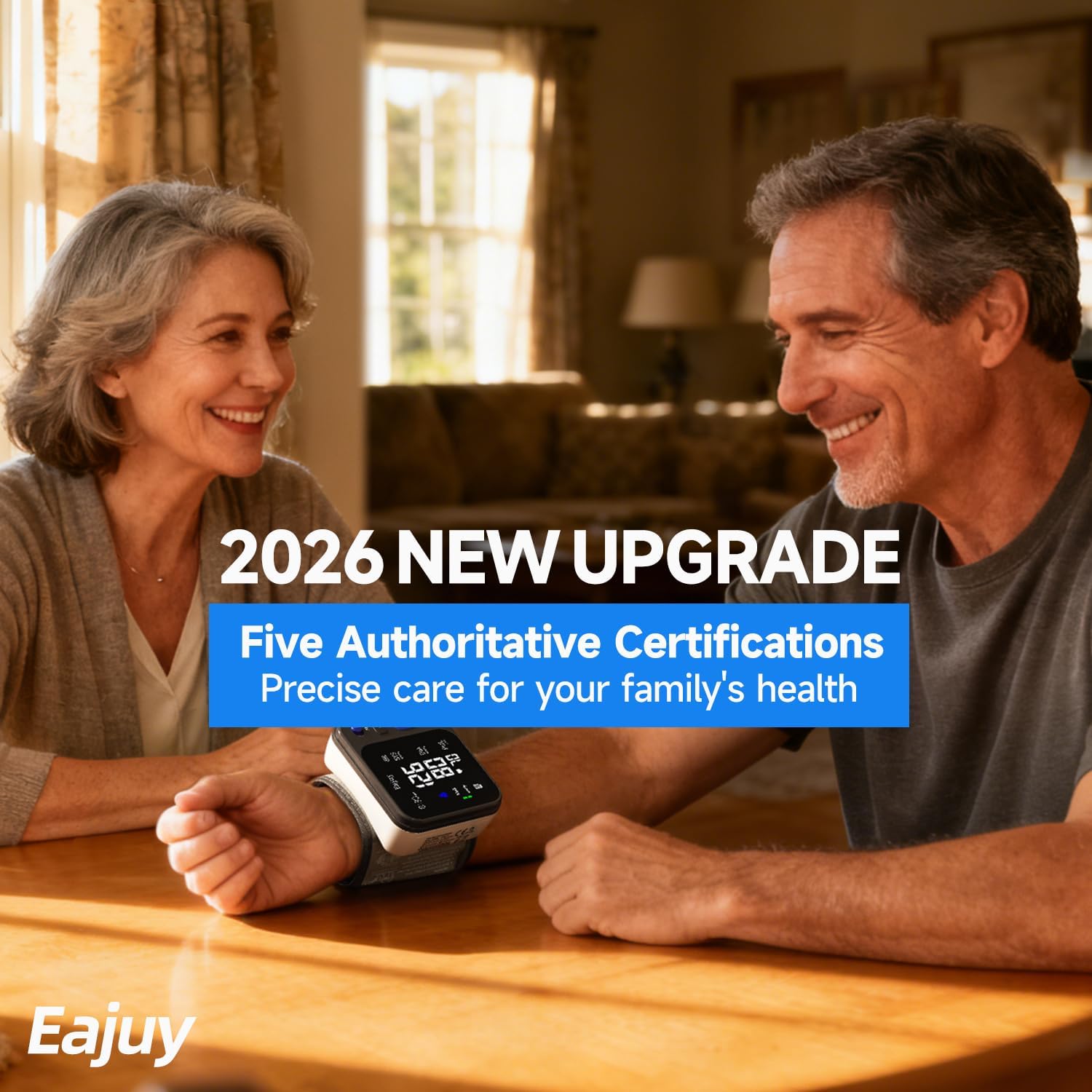 Wrist Blood Pressure Monitor【2026 New Upgrade】, Automatic Digital Blood Pressure Cuff Wrist with Large Display Bp Machine Blood Pressure Monitors for Home Use,99x2 Sets Memory with Storage Bag
