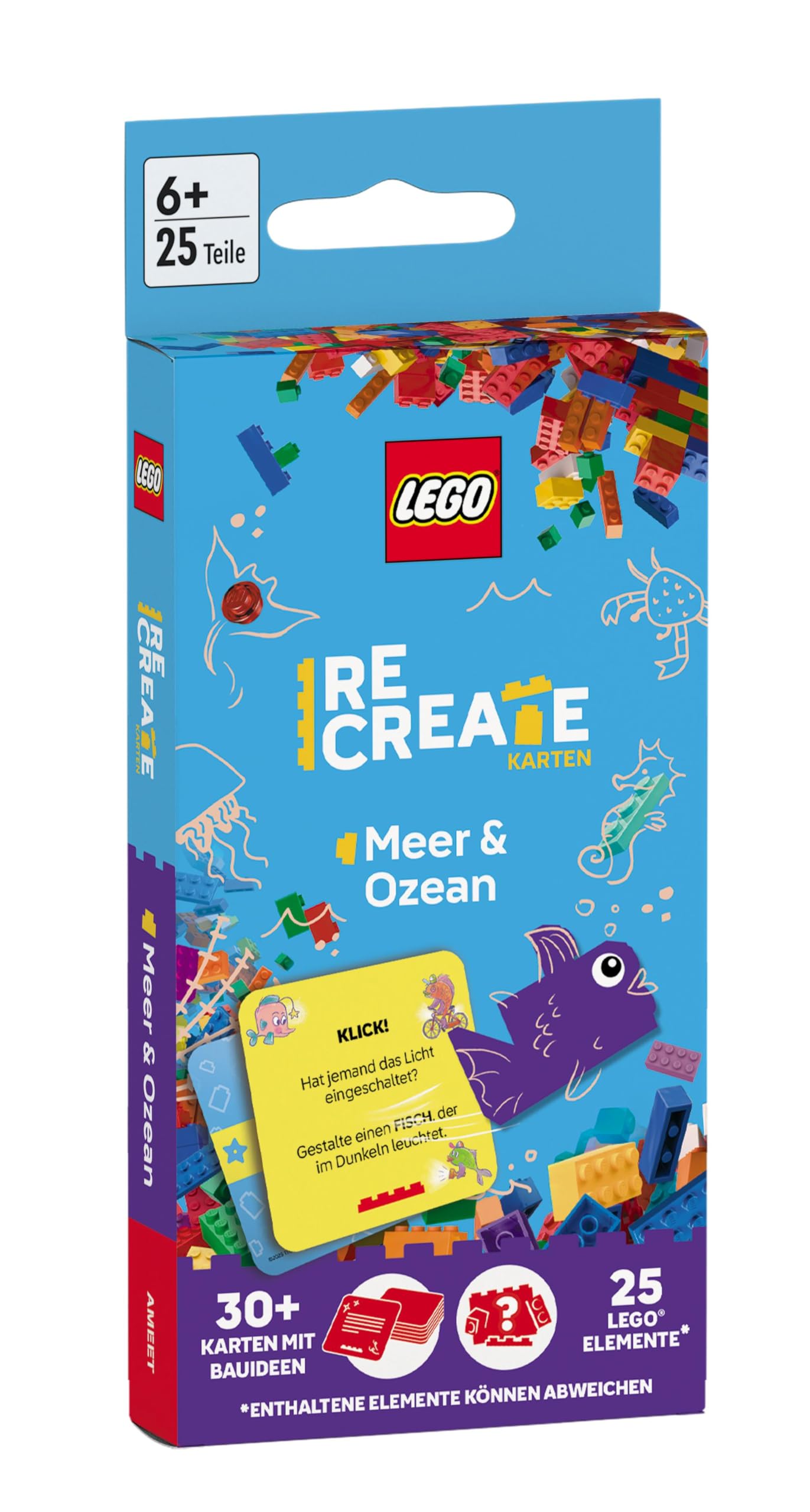 Ameet Verlag Lego® - Recreate Karten - Meer & Ozean: Mit Lego Elementen