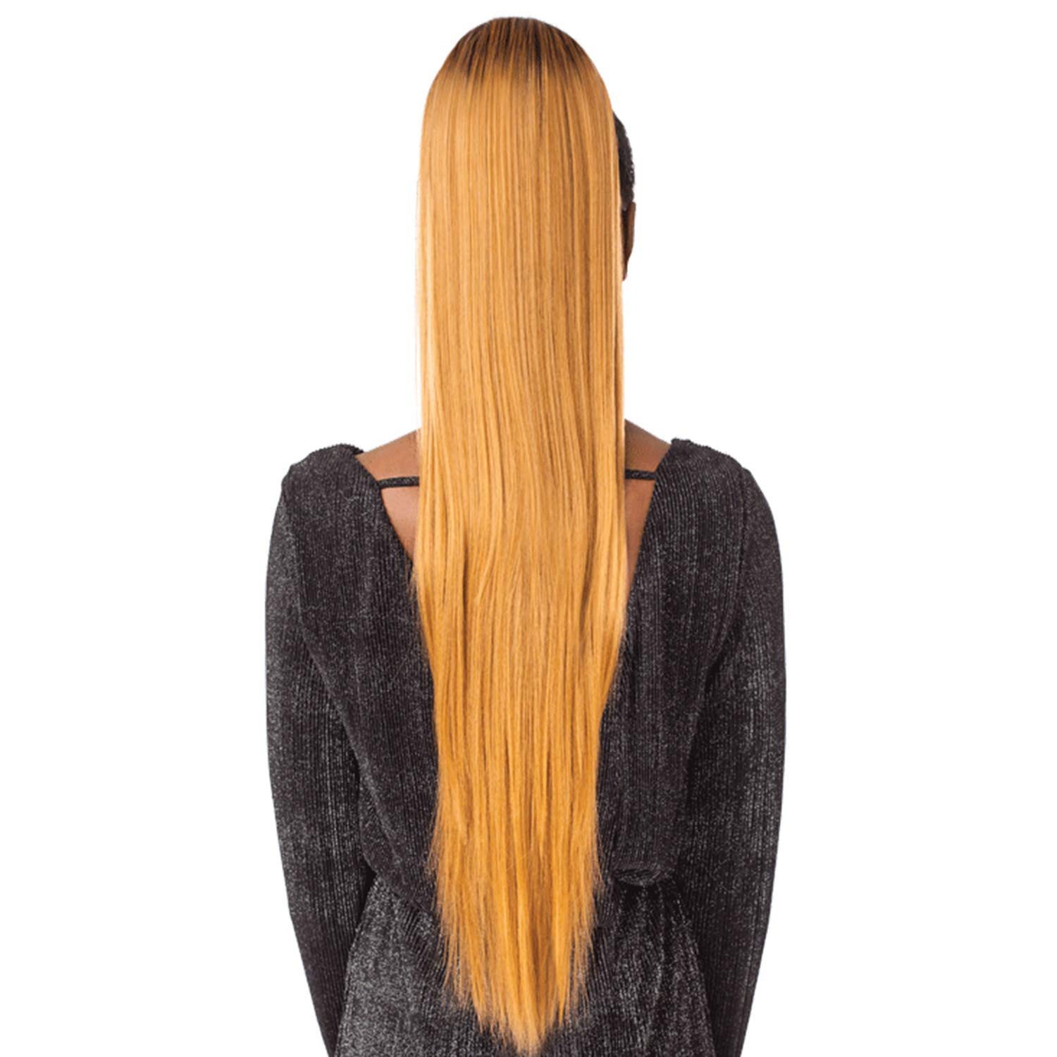 Sensationnel Synthetic Hair Drawstring Ponytail Sleek Straight 30" (T1B/DARKTEAL)