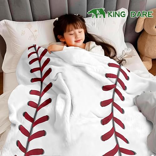 Miniatura 2 de KING DARE Manta de béisbol para niños y adultos, regalos de béisbol para niños de 6, 7, 8, 9, 10, 11, 12 años, para amantes del béisbol, para niños,