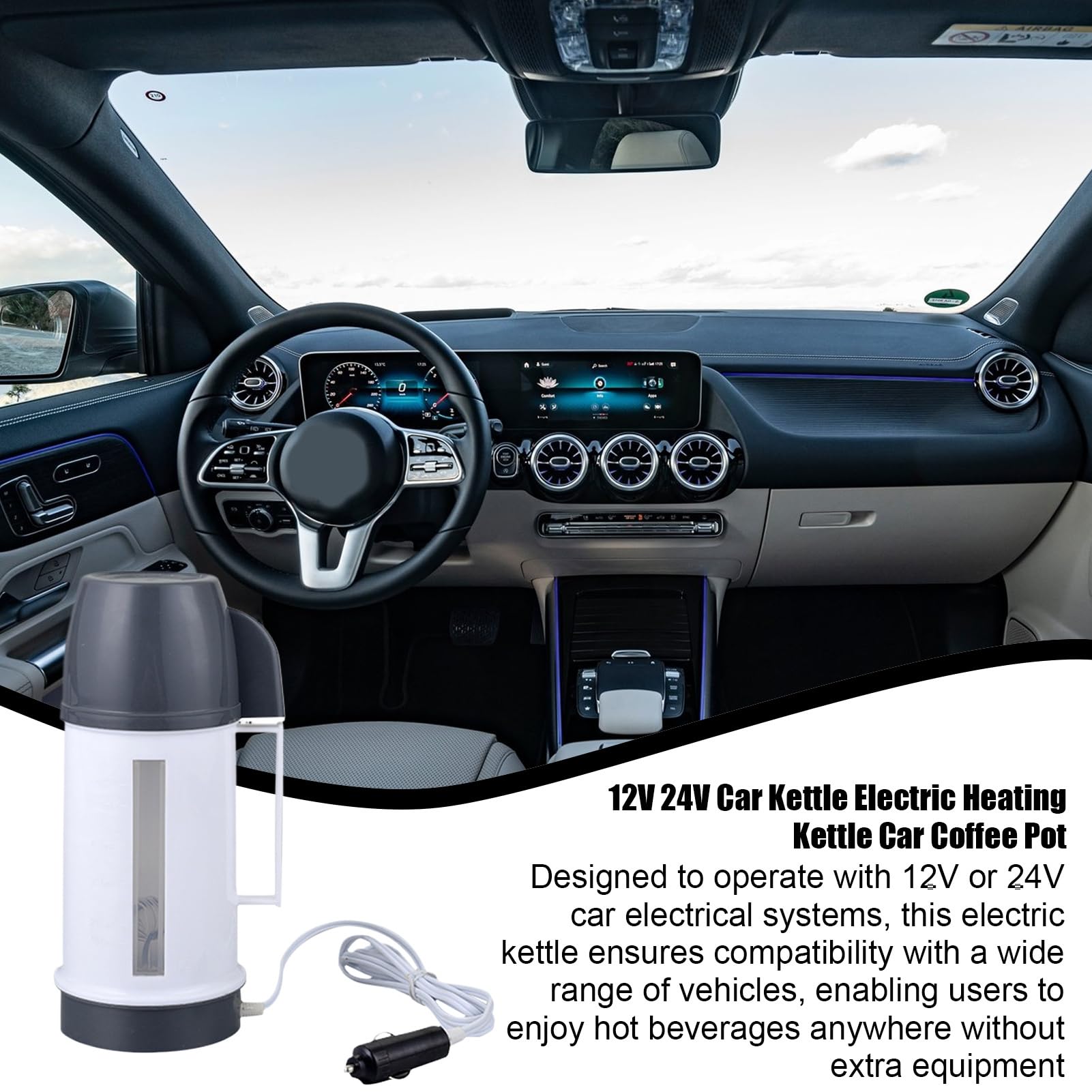 Czajnik elektryczny | 12/24 V przenośny automatyczny czajnik elektryczny