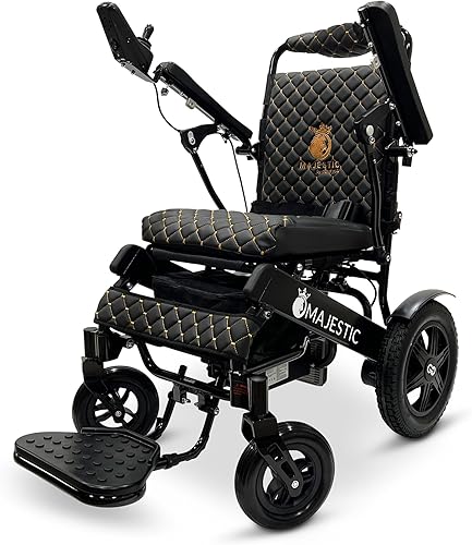 Majestic - Sillas de ruedas eléctricas para adultos, capacidad de 330 libras, alcance de hasta 19 millas, asiento de 20 pulgadas de ancho, silla de