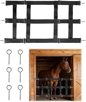 Harrison Howard Poly 4 Slat Horse Stall Guard, Adjustable Length 46-53.5