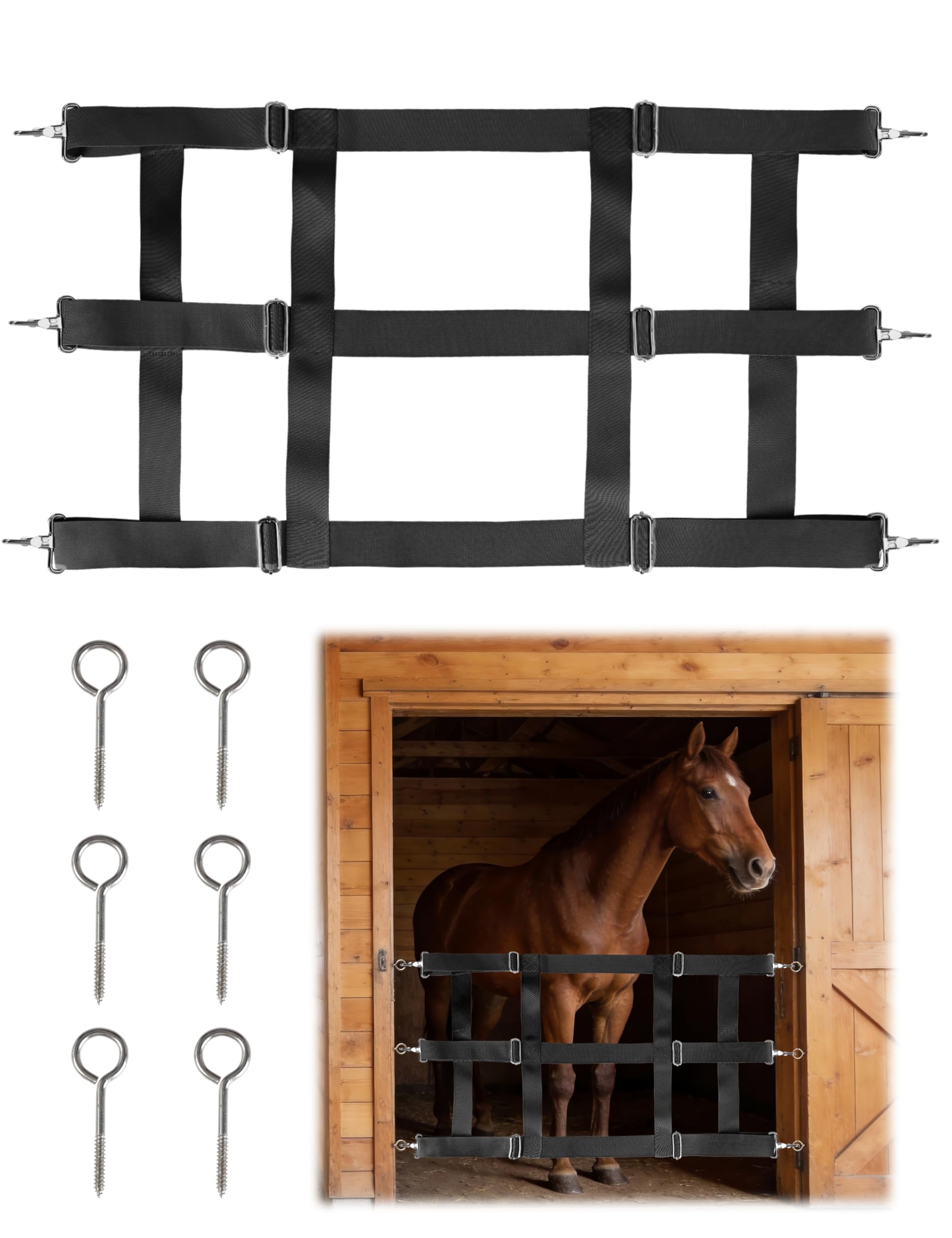 Protector para caballos de 3 láminas Harrison Howard acabado negro premium