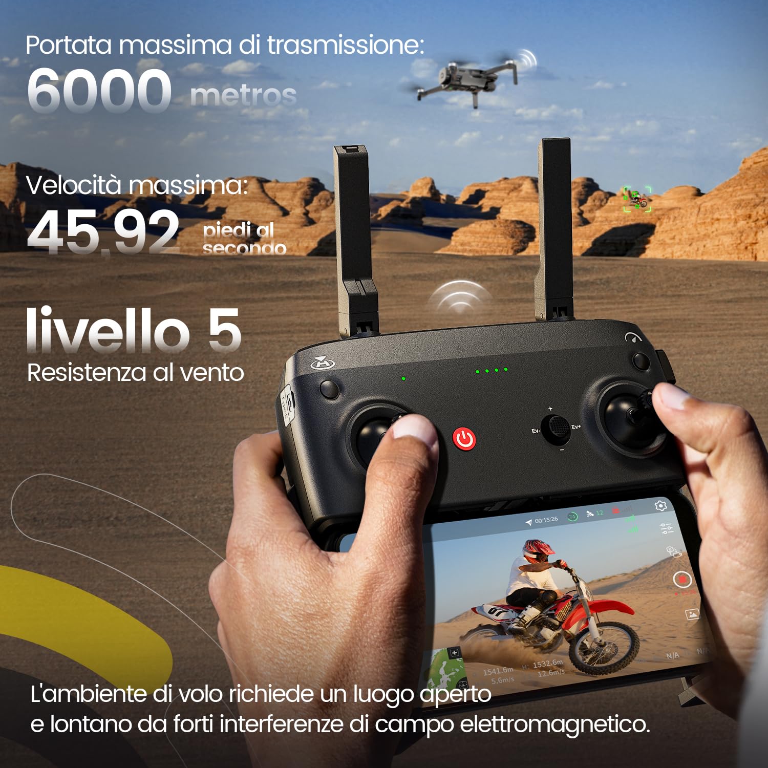 Holy Stone HS900 Drone GPS con Fotocamera 4K per Adulti,Drone con Gimbal Brushless a 3 Assi, Video 4K/30FPS, Foto 48MP,Trasmissione 6KM,Tempo di Volo 30 Min,Tracciamento Visivo, Meno di 249g,C0