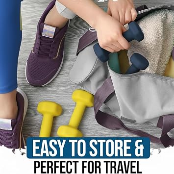 Neoprene Dumbbells Set Pair – Iron Hand Weights for Strength Training, Aerobic Workout & Home Gym Fitness (0.5kg–10kg)
