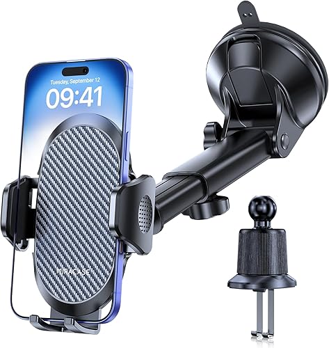 Miracase Soporte universal 3 en 1 para teléfono celular para tu automóvil, soporte universal de teléfono para salpicadero, ventilación de aire,